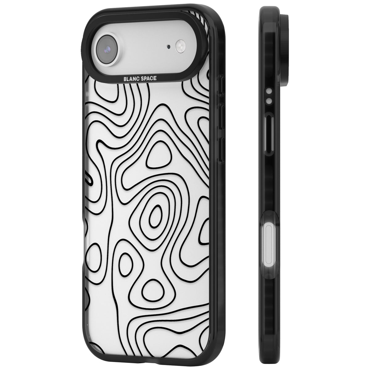 Damascus Steel iPhone Air Impact Black Phone Case side