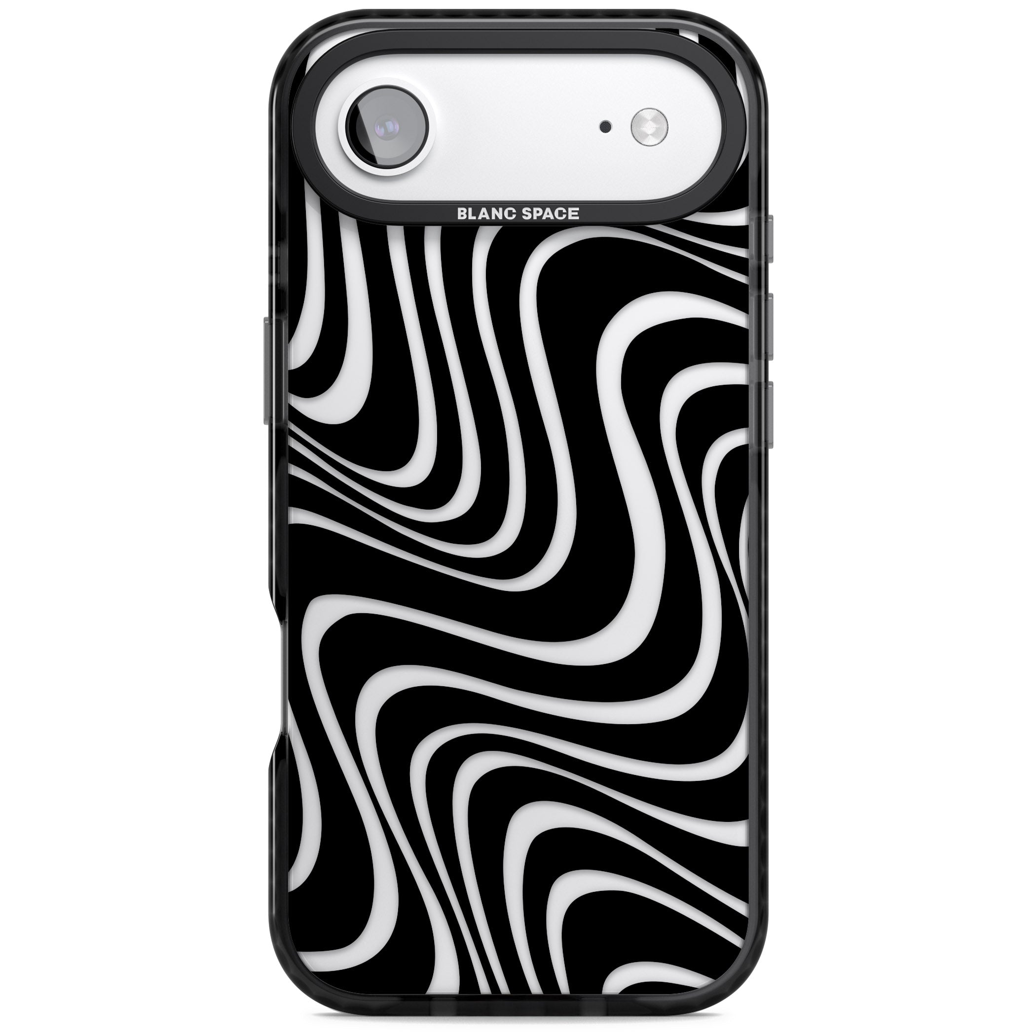 Abstract Waves iPhone 17 Air Impact Black Phone Case