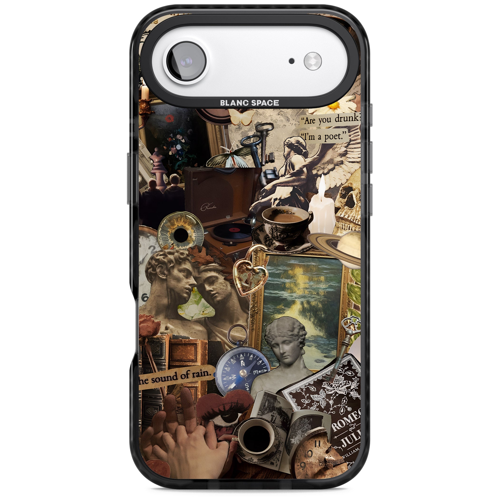 Vintage Academia Collage iPhone 17 Air Impact Black Phone Case