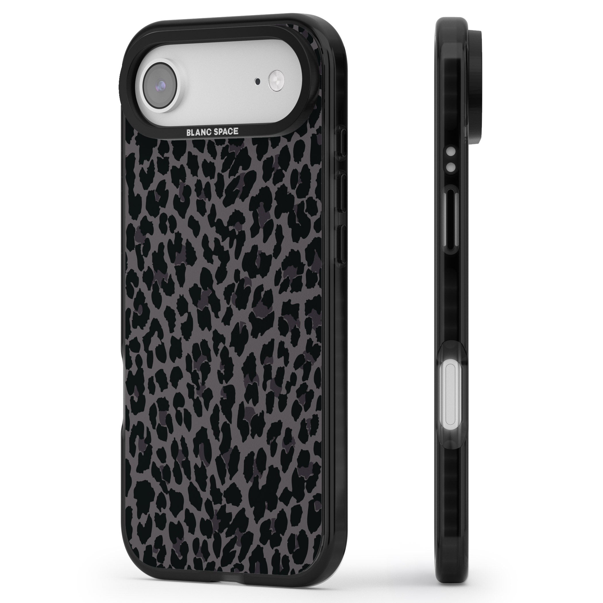 Dark Animal Print iPhone 17 Air Impact Black Phone Case Side Profile