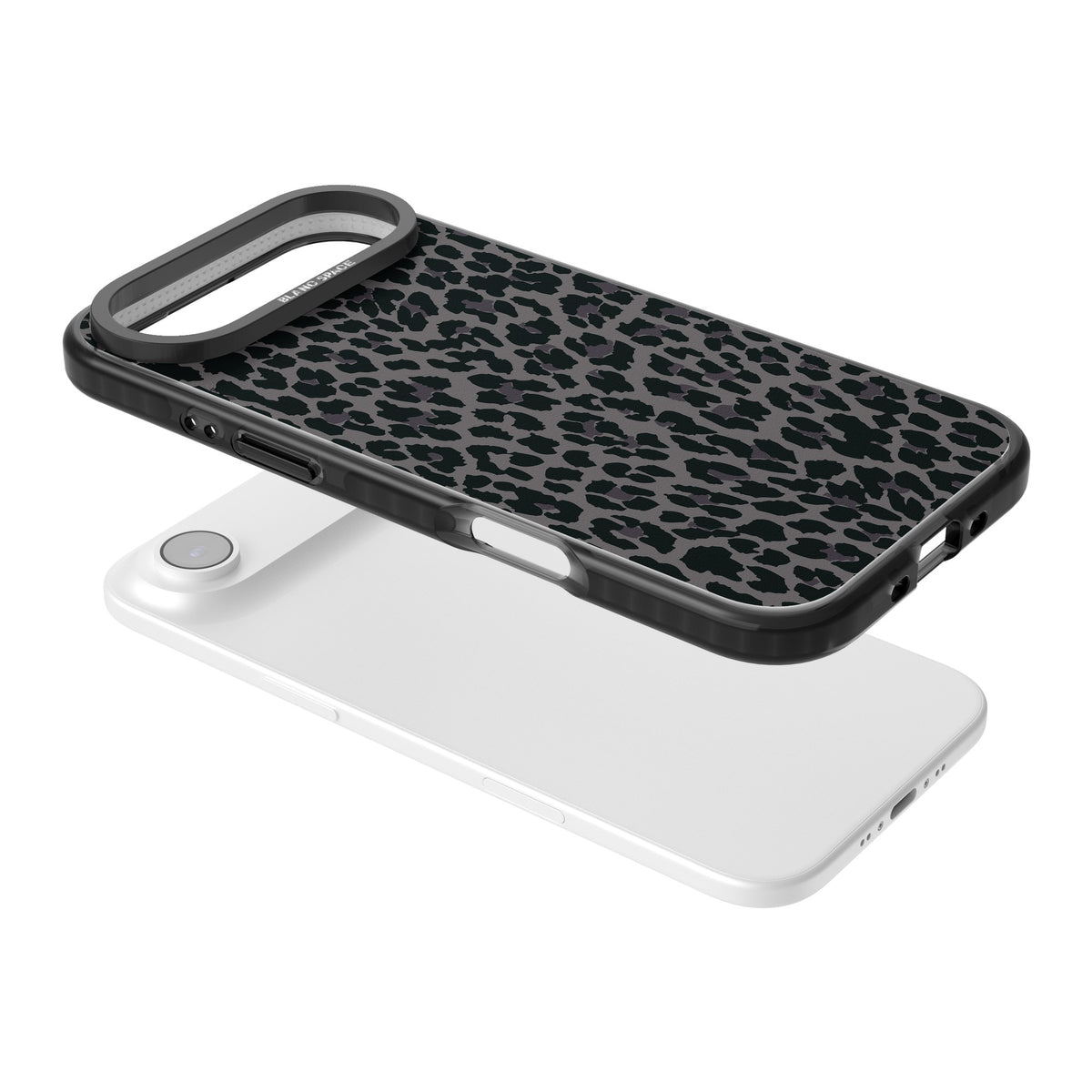 Dark Animal Print iPhone Air Impact Black Phone Case angled