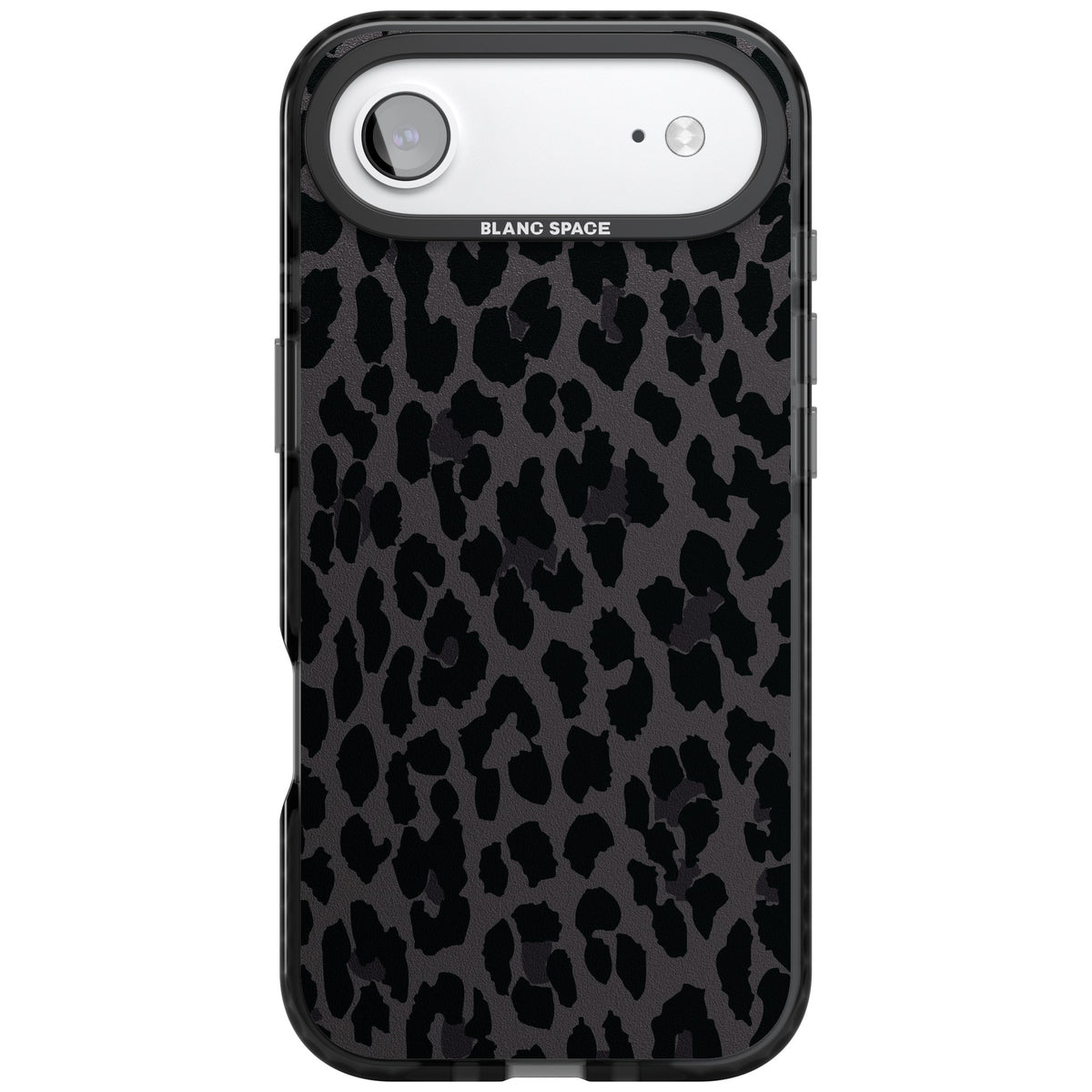Dark Leopard Print iPhone Air Impact Black Phone Case front