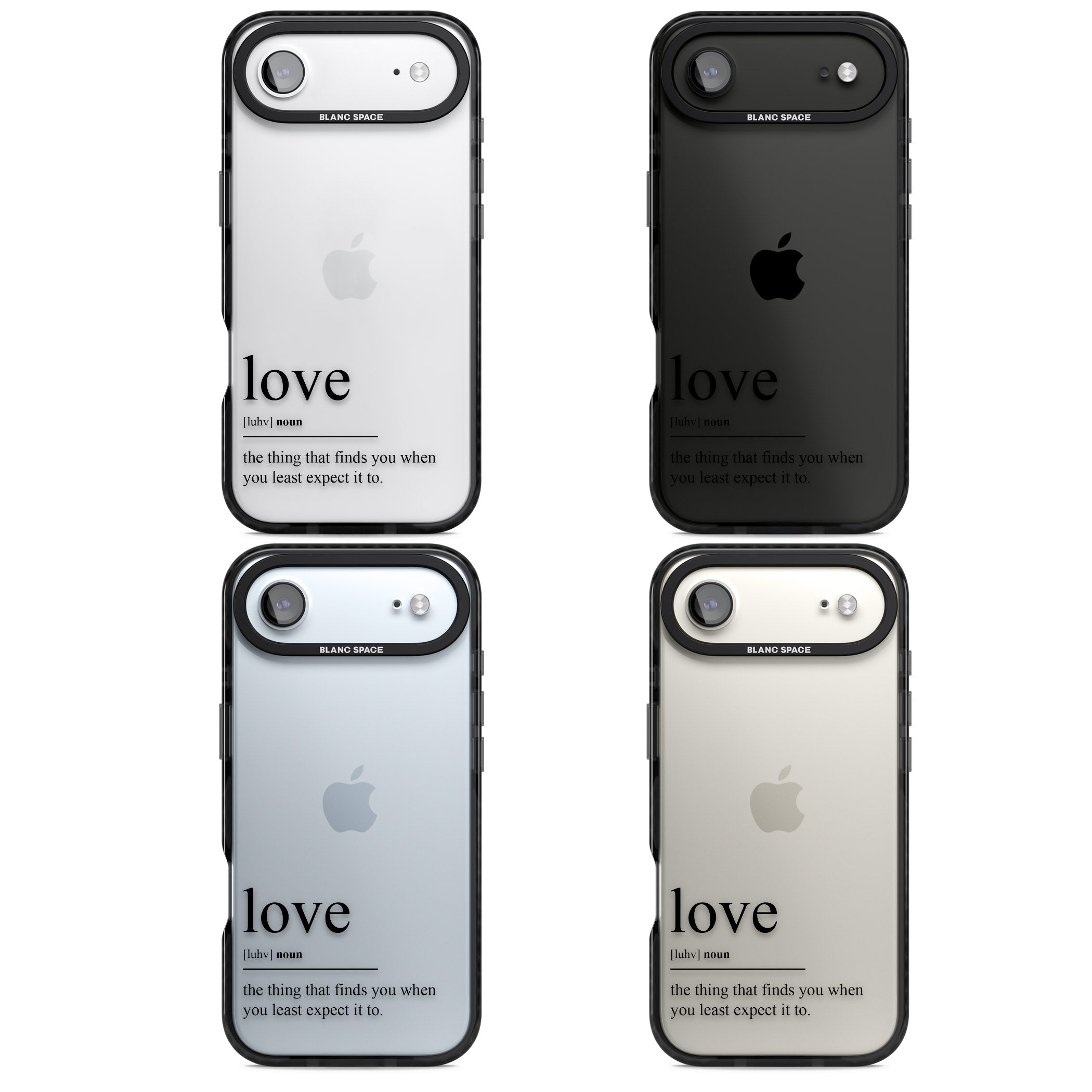 Love iPhone 17 Air Impact Black Phone Case APT Impact Protection