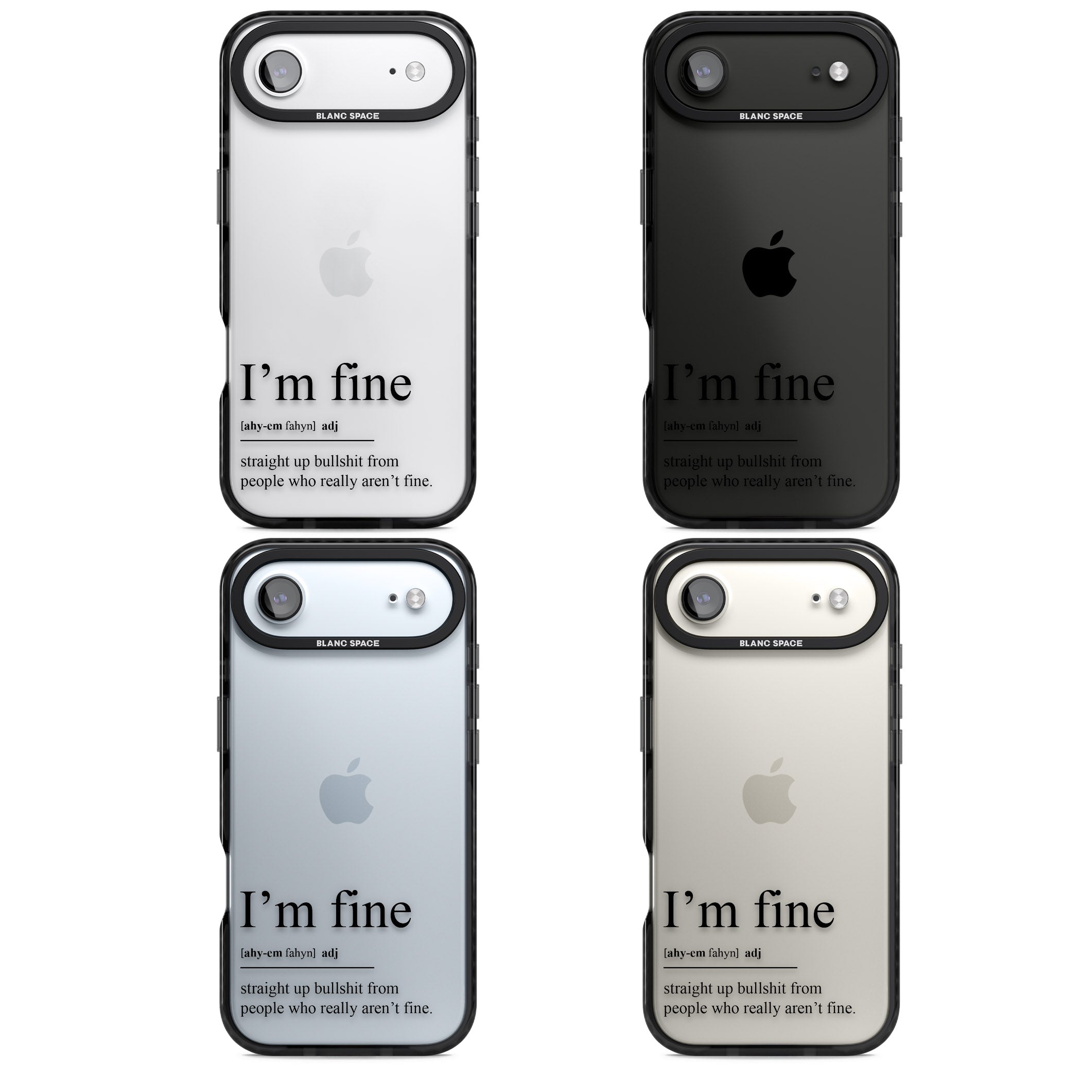 Im Fine iPhone 17 Air Impact Black Phone Case APT Impact Protection