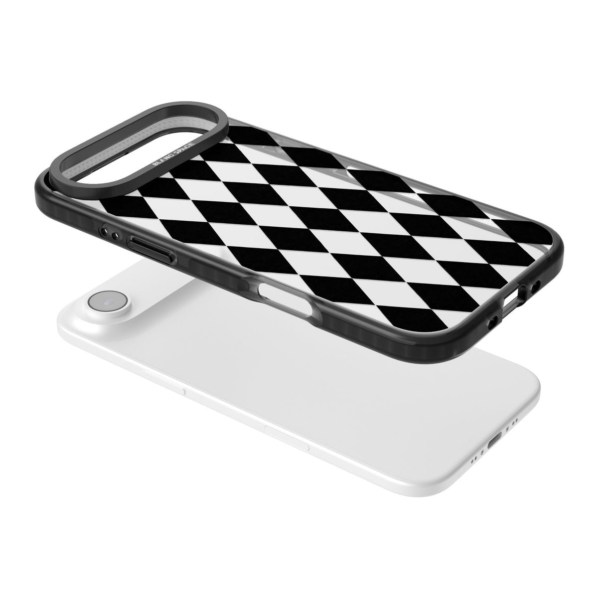 Black Diamonds iPhone Air Impact Black Phone Case angled