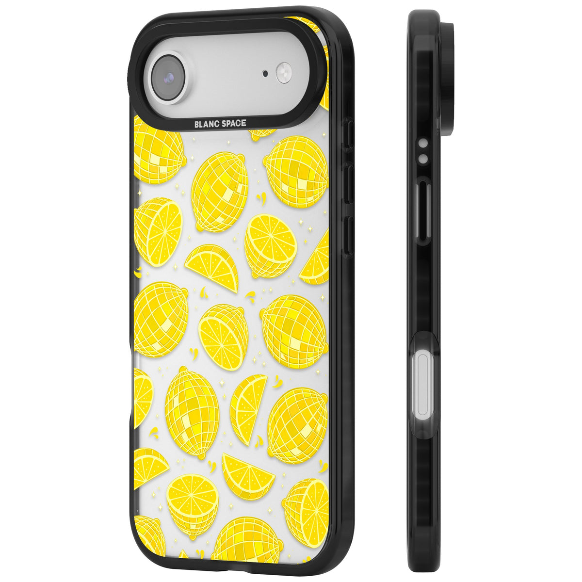 Disco Lemons iPhone Air Impact Black Phone Case side