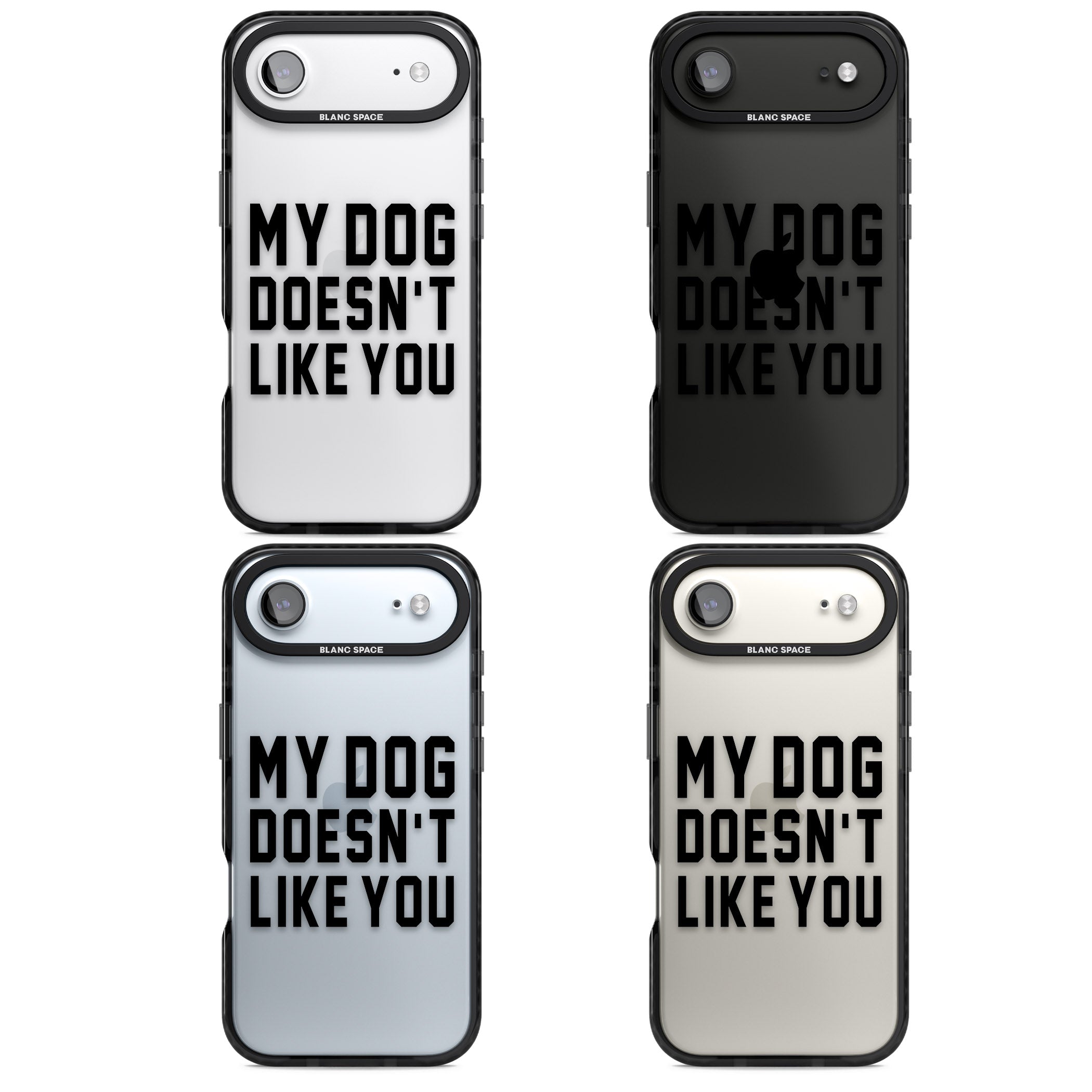 My Dog Doesn'T Like You iPhone 17 Air Impact Black Phone Case APT Impact Protection