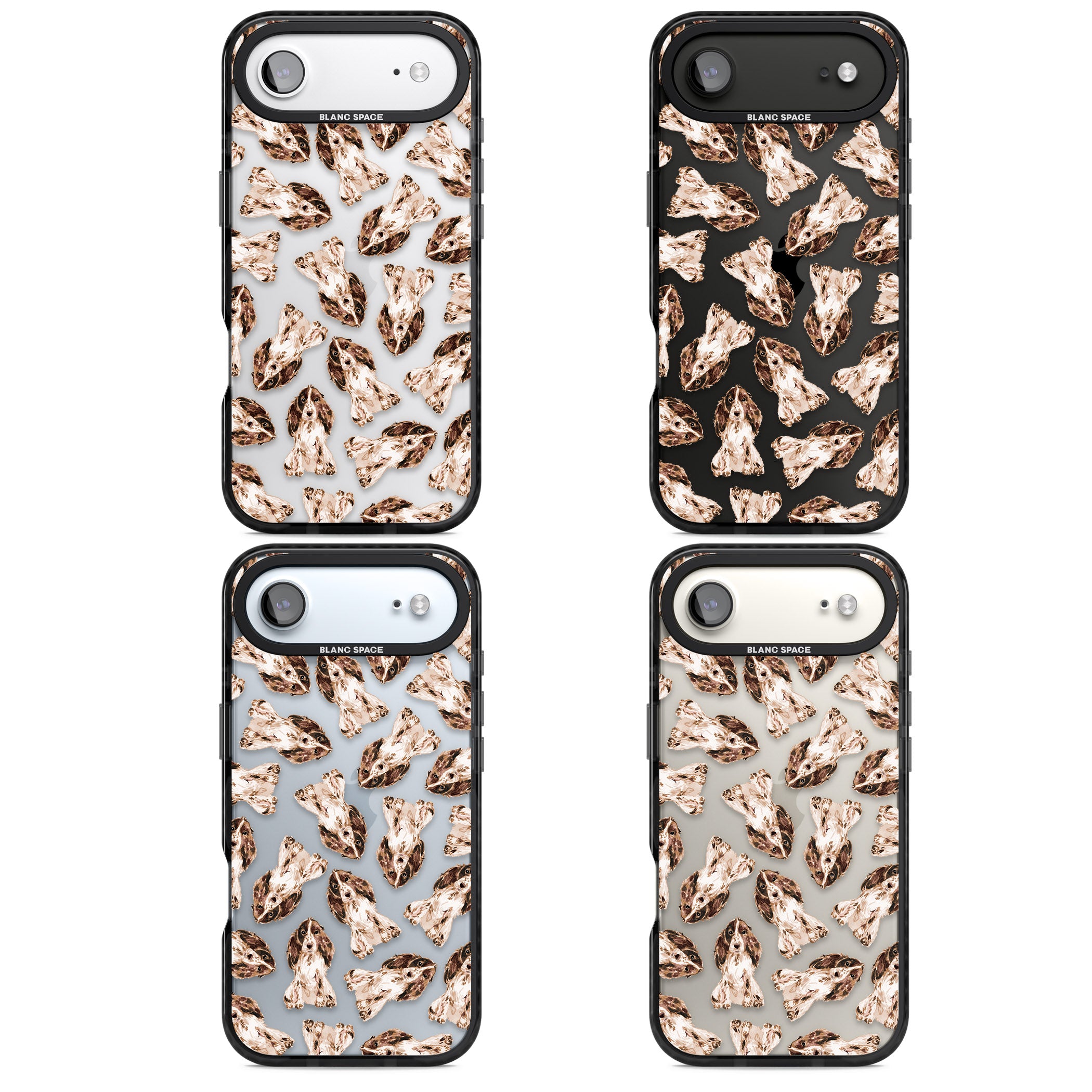 Cocker Spaniel (Brown) Watercolour Dog Pattern iPhone 17 Air Impact Black Phone Case APT Impact Protection