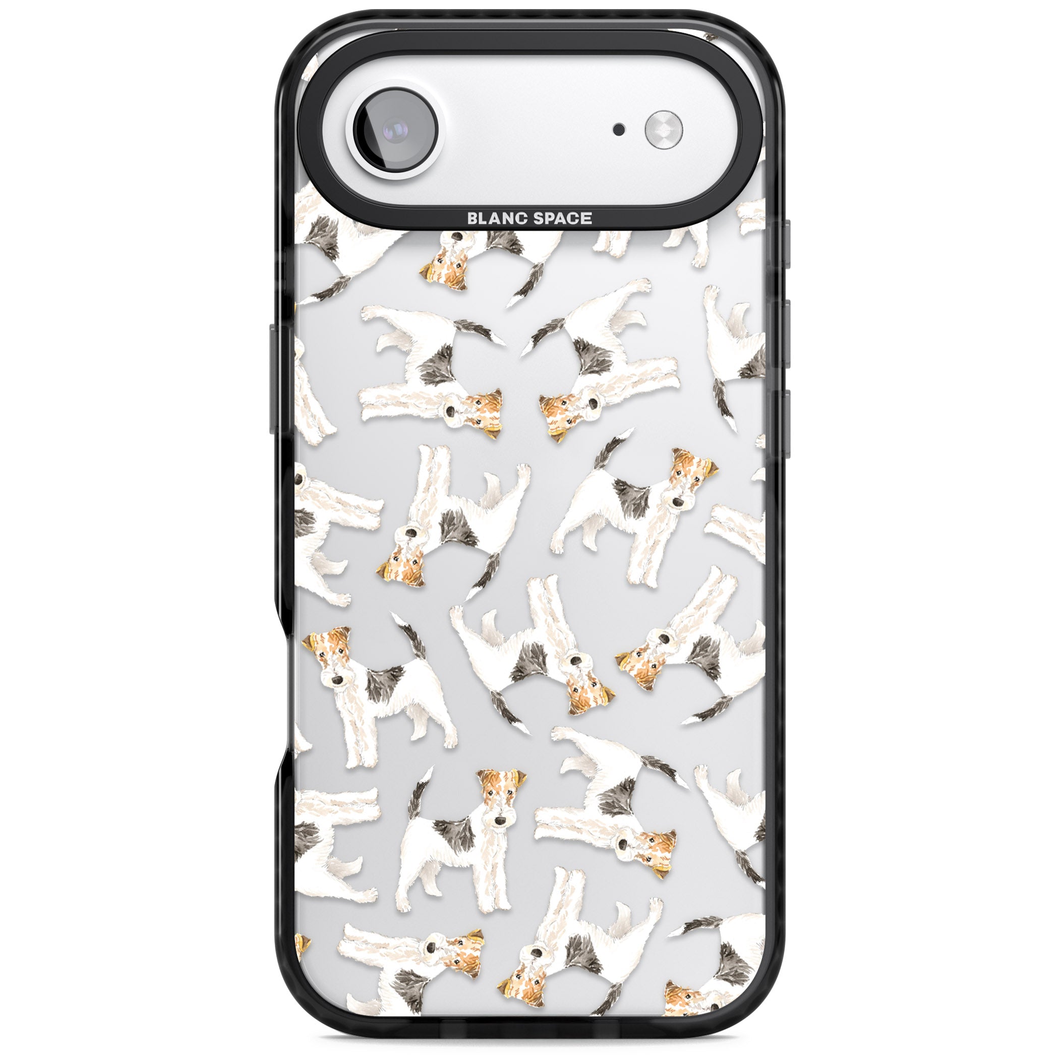Wire Haired Fox Terrier Dog Pattern iPhone 17 Air Impact Black Phone Case