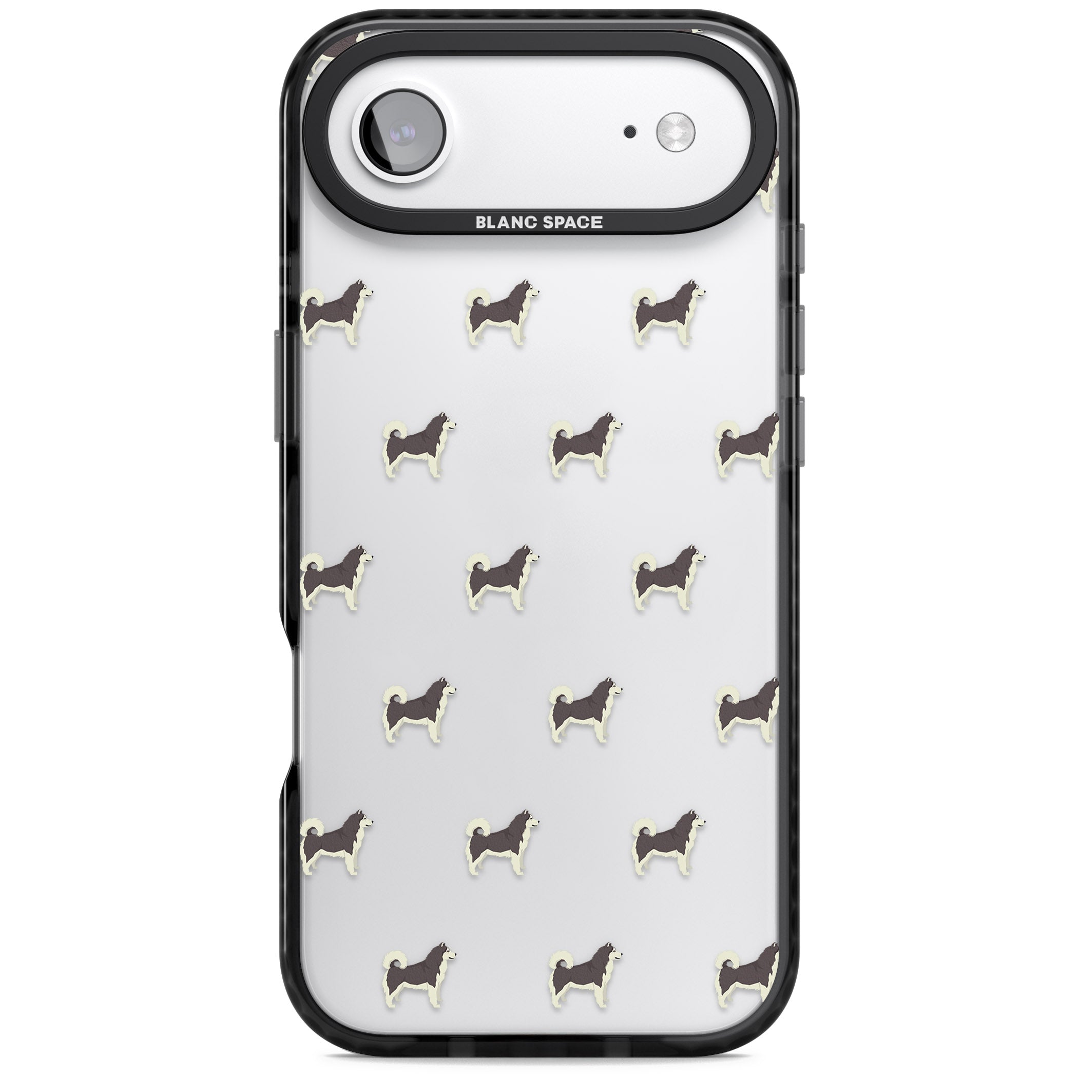 Alaskan Malamute Dog Pattern iPhone 17 Air Impact Black Phone Case