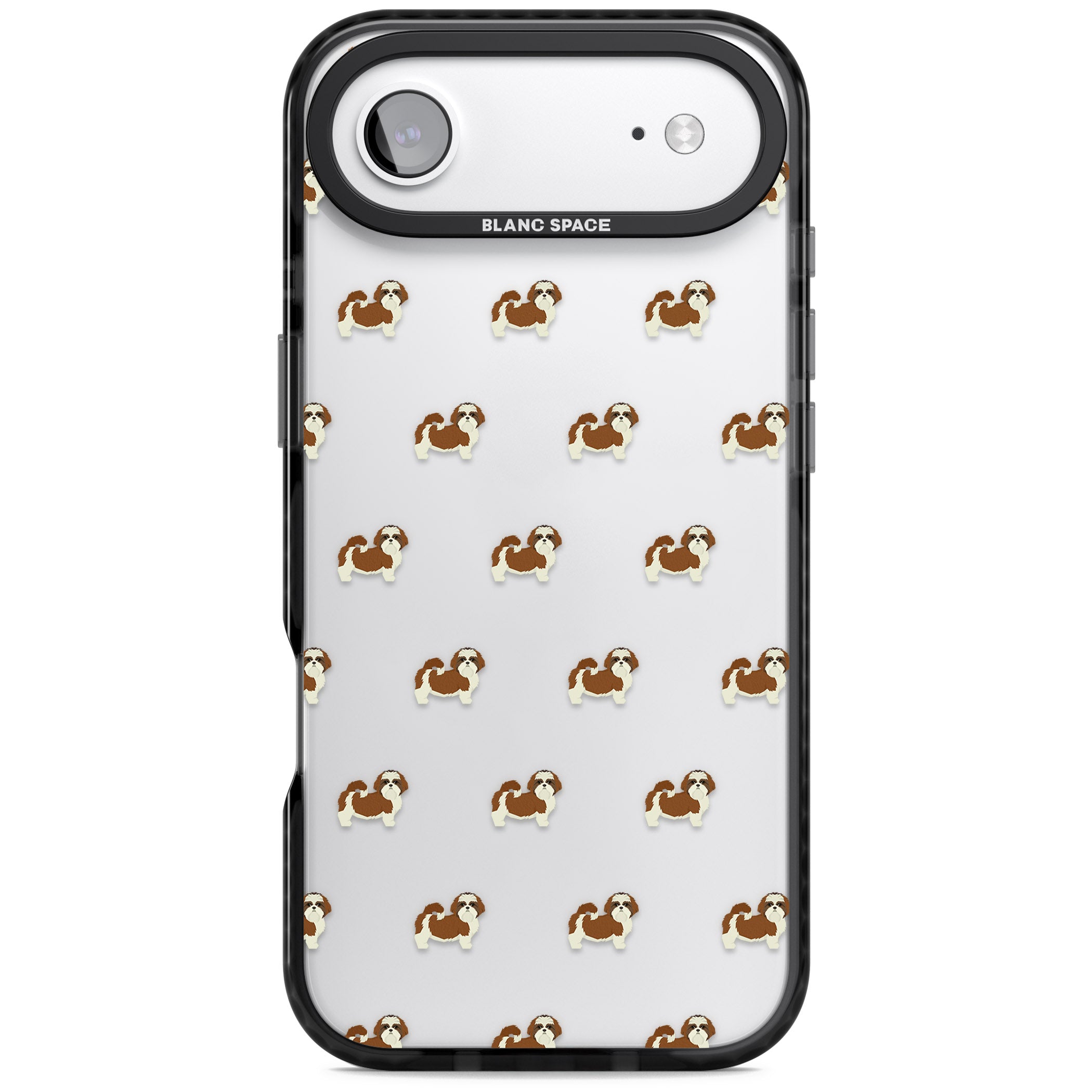 Shih Tzu Pattern Clear iPhone 17 Air Impact Black Phone Case