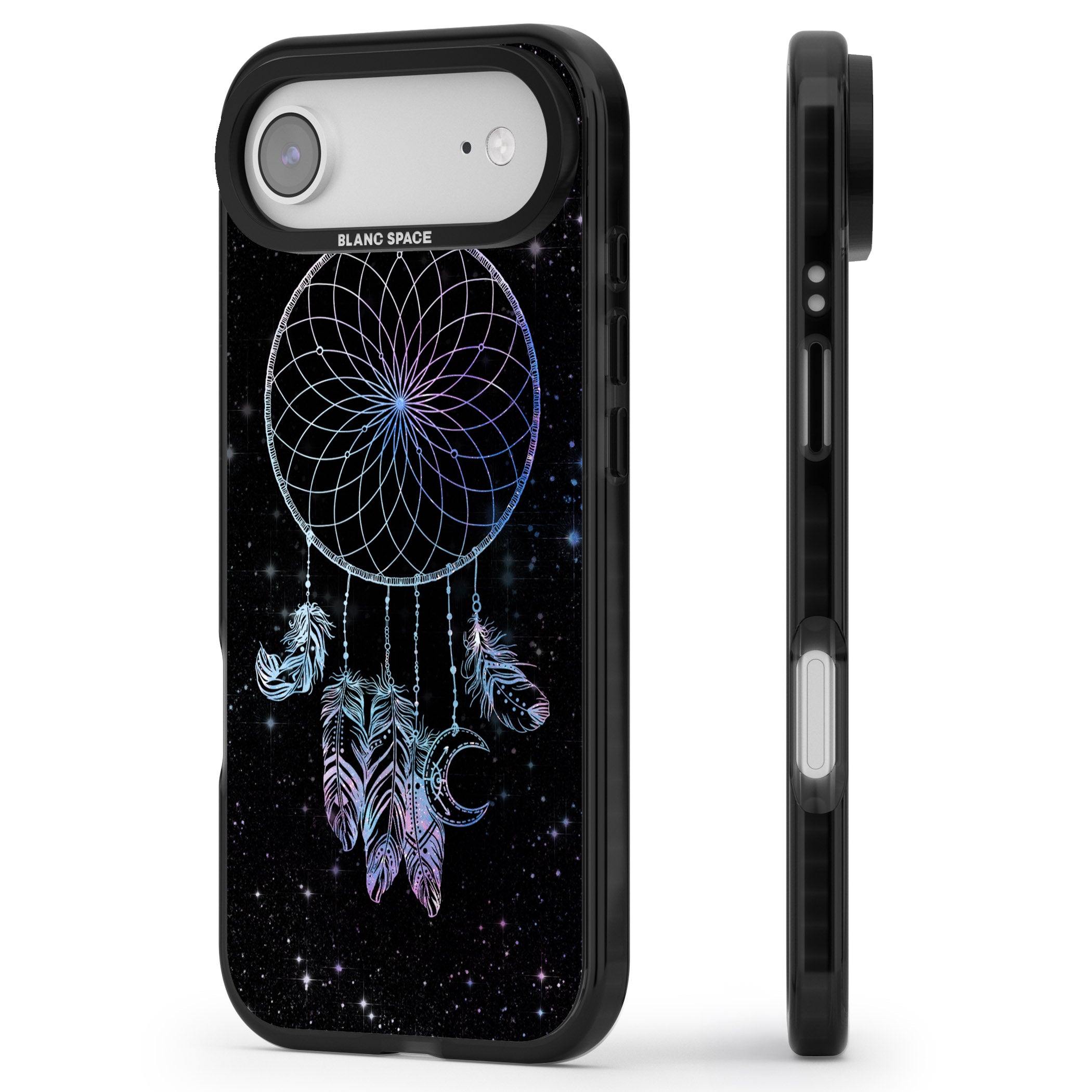 Dreamcatcher Galaxy iPhone 17 Air Impact Black Phone Case Side Profile