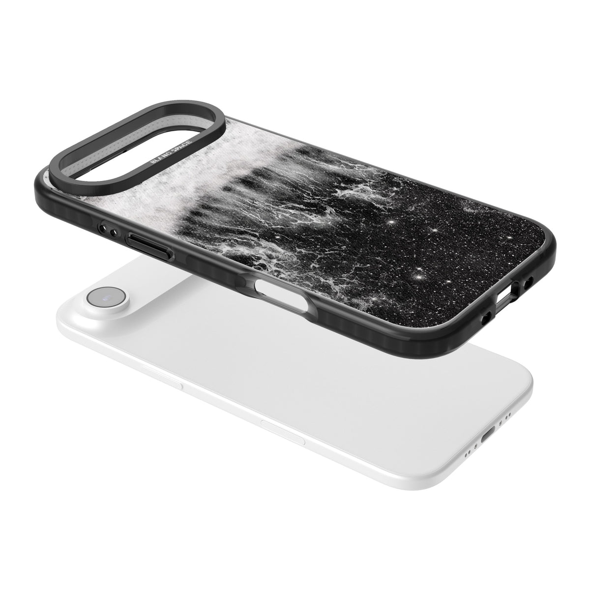 Deep Wave iPhone Air Impact Black Phone Case angled