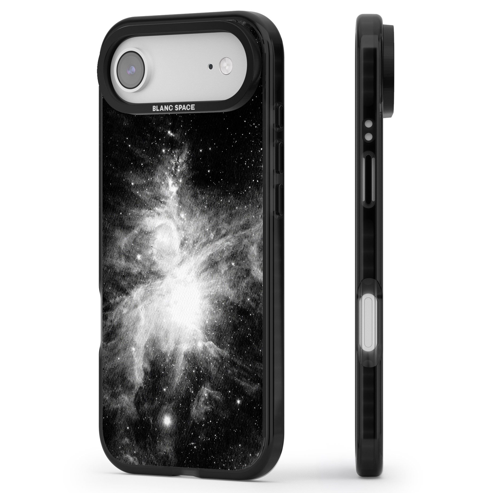 Galaxy Swirl iPhone 17 Air Impact Black Phone Case Side Profile