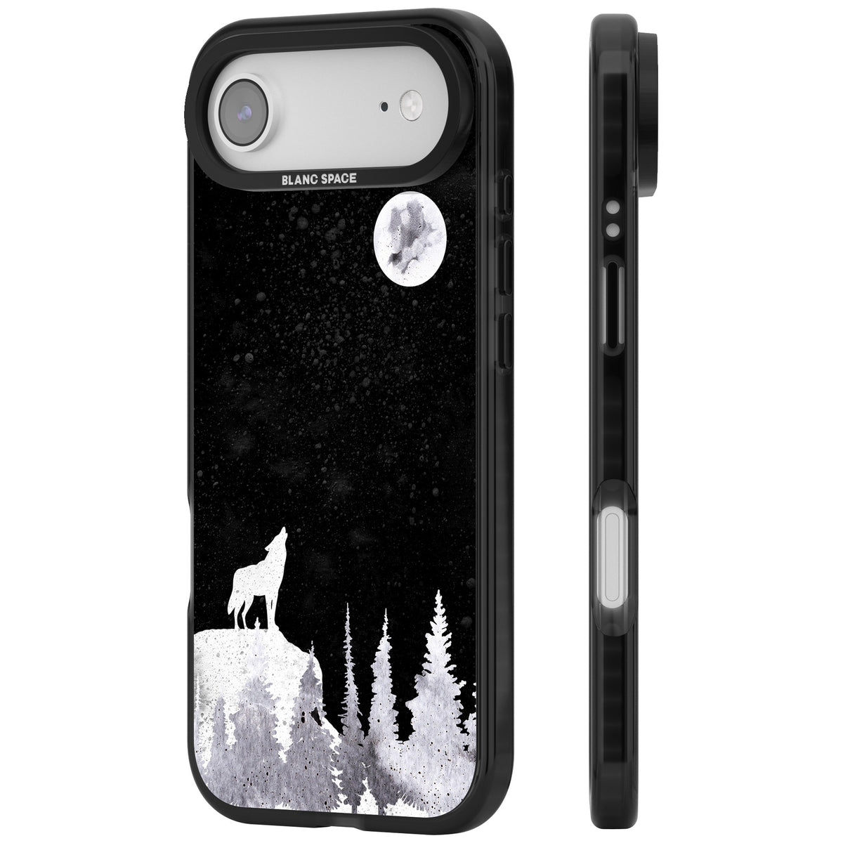 Lunar Howl iPhone Air Impact Black Phone Case side