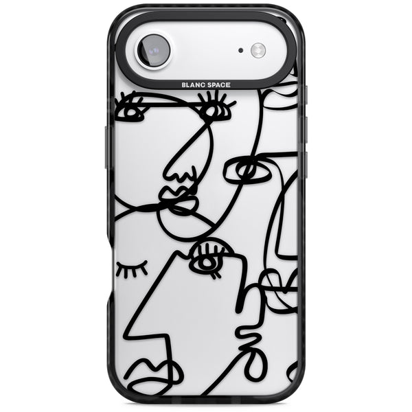 Abstract Line Art Black Clear