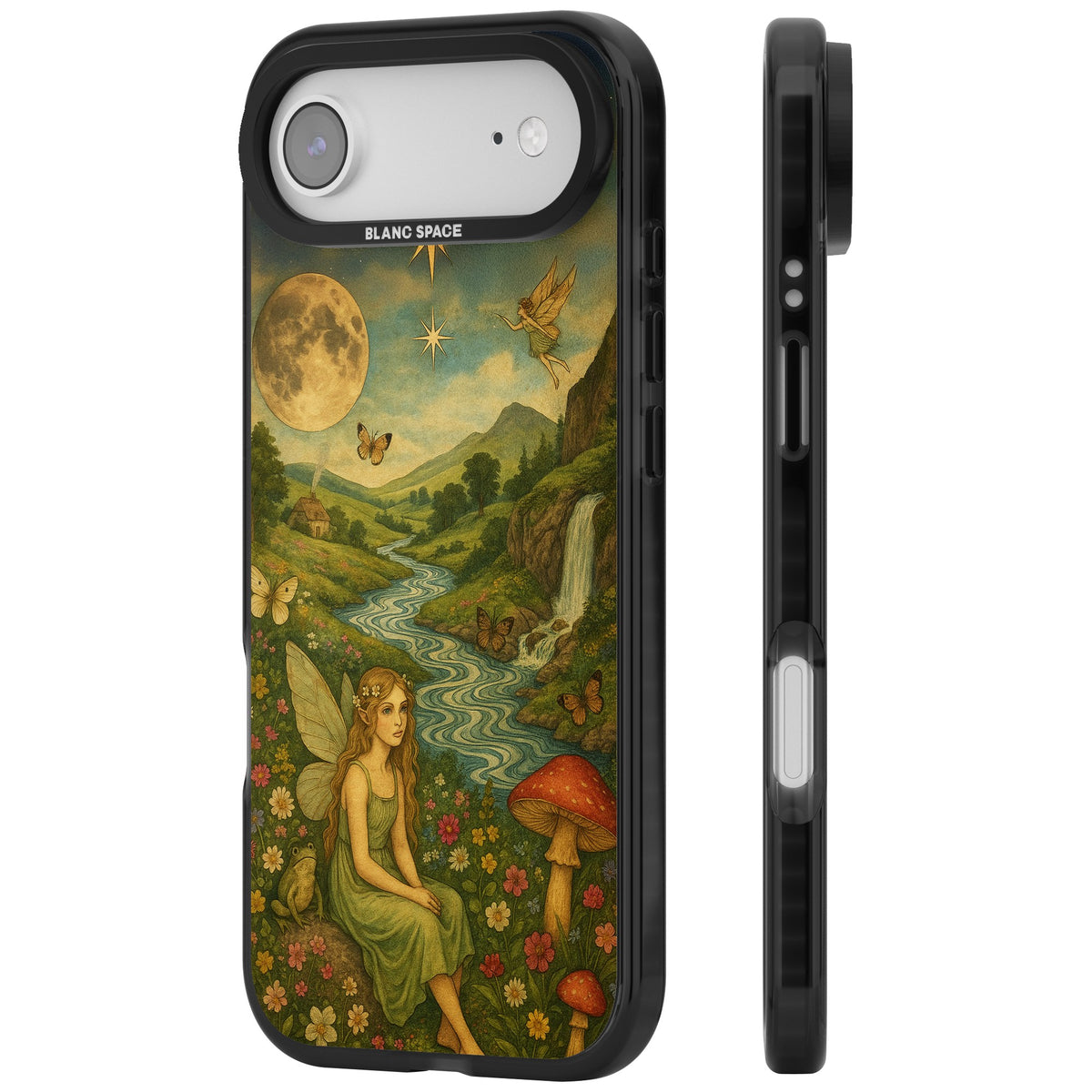Nature Fairy iPhone Air Impact Black Phone Case side