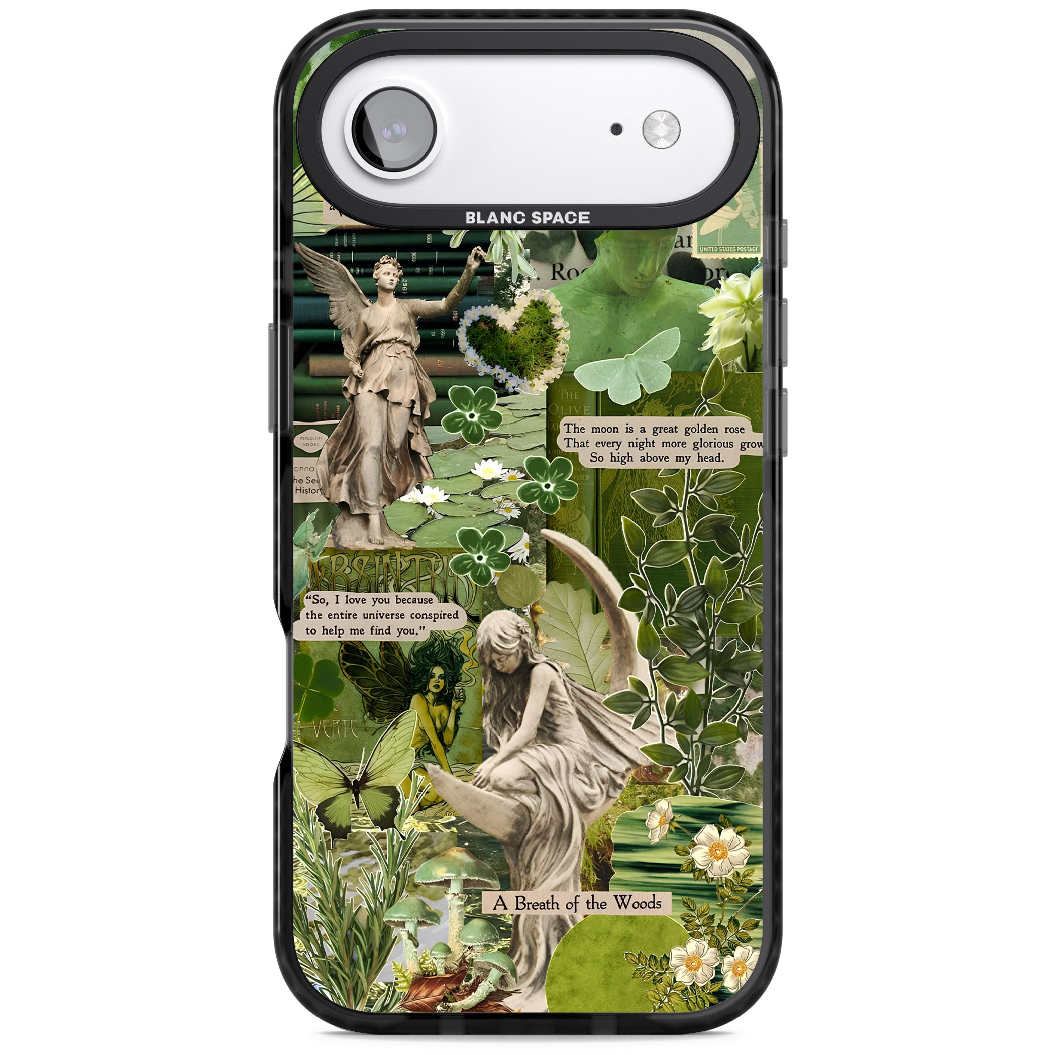 Enchanted Forest Green iPhone 17 Air Impact Black Phone Case