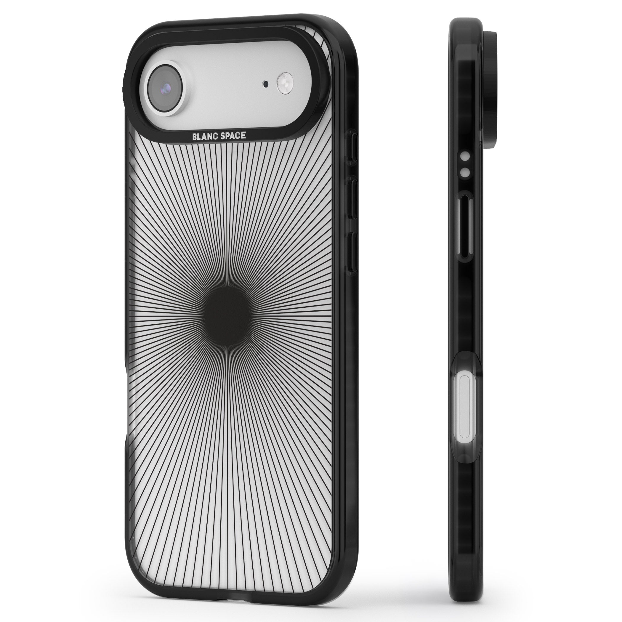 Sunburst iPhone 17 Air Impact Black Phone Case Side Profile