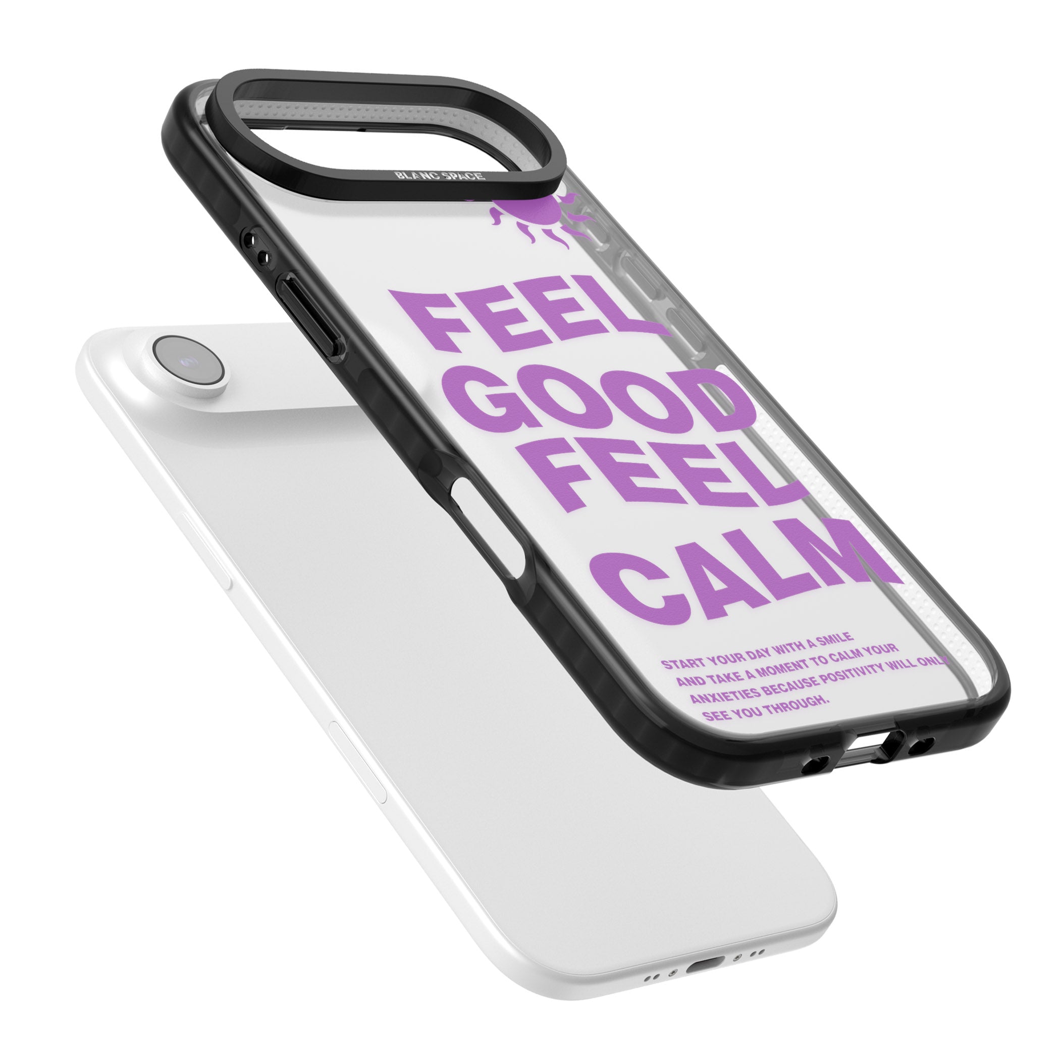 Feel Good Feel Calm (Purple) iPhone 17 Air Impact Black Phone Case Colours