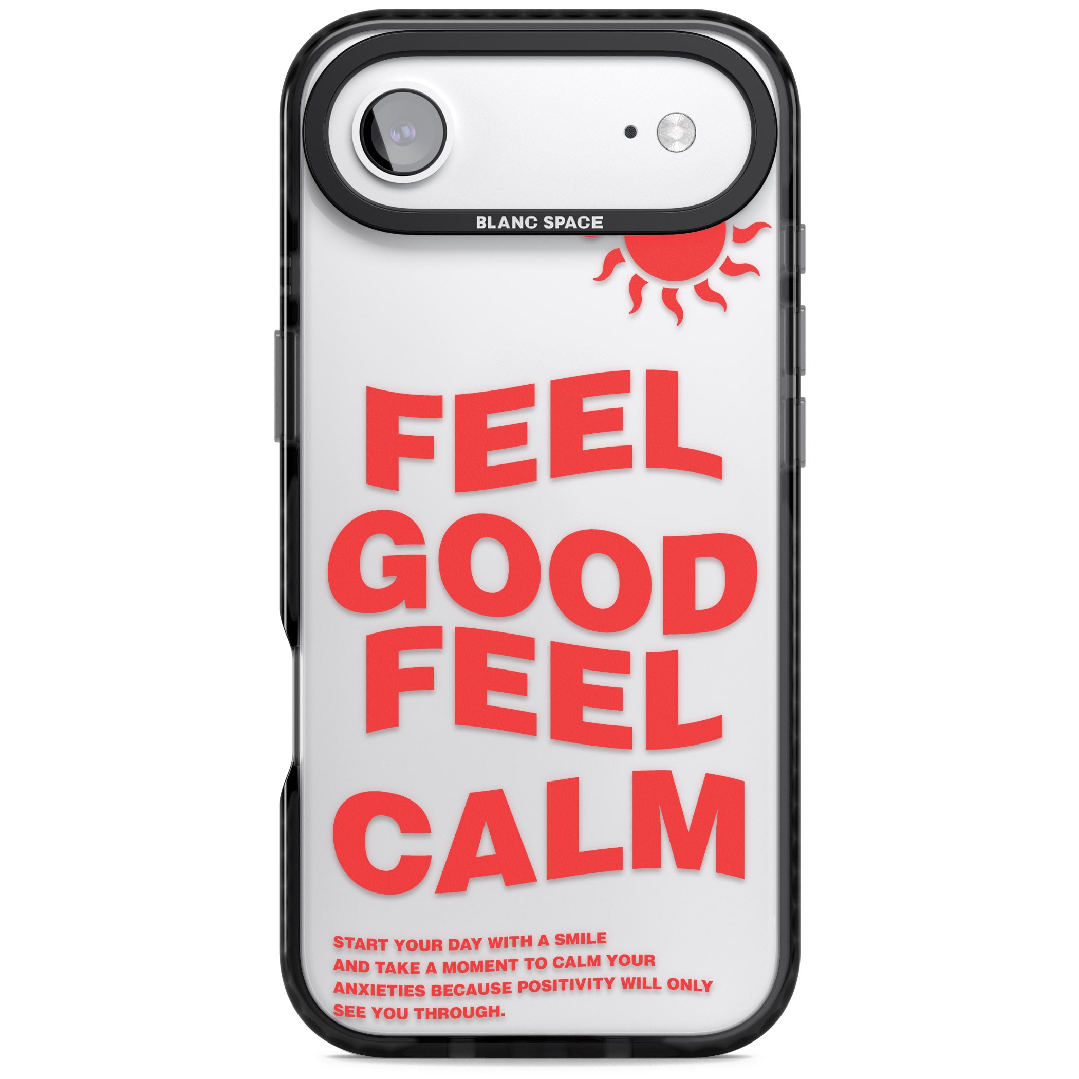 Feel Good Feel Calm (Red) iPhone 17 Air Impact Black Phone Case