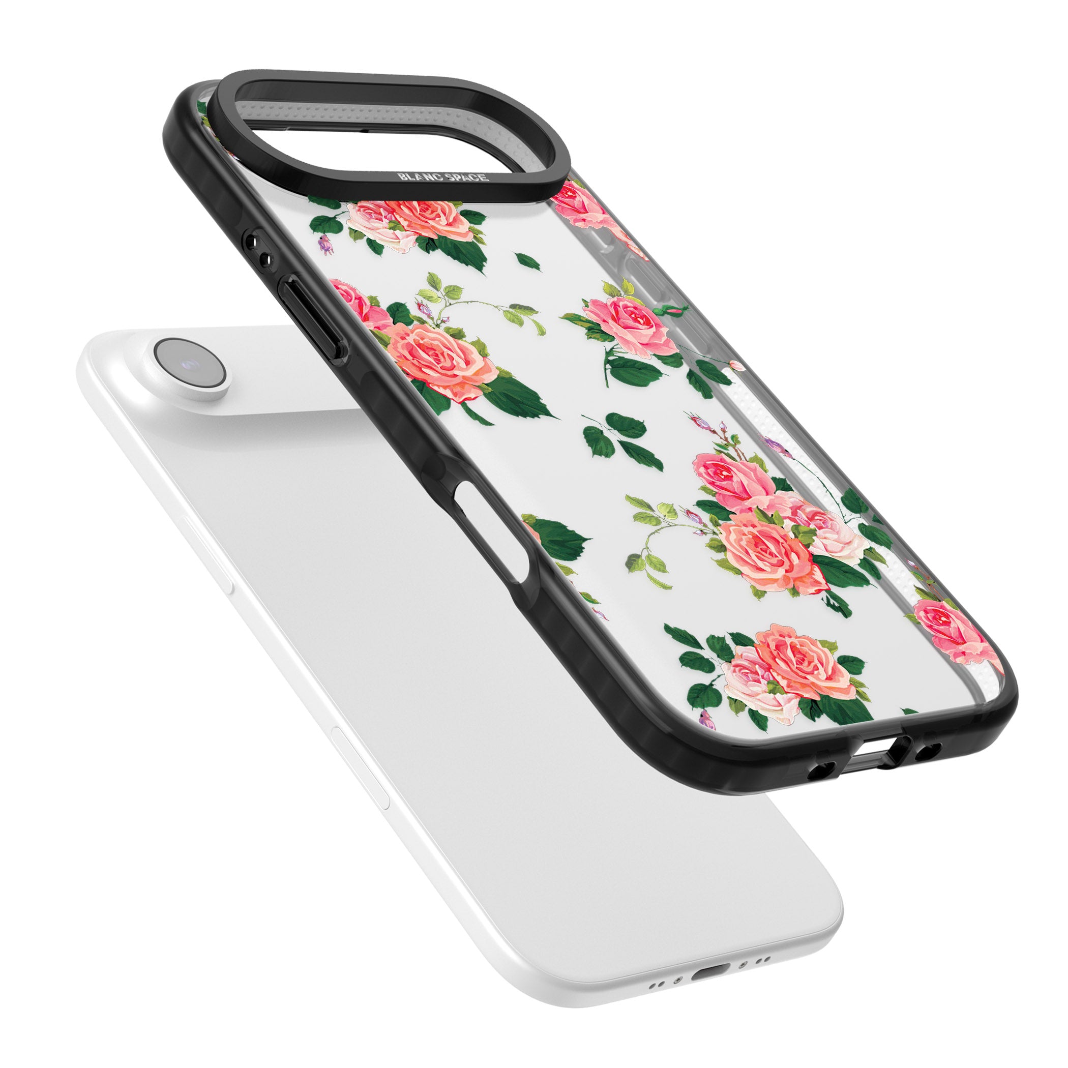 Pink Roses iPhone 17 Air Impact Black Phone Case Colours