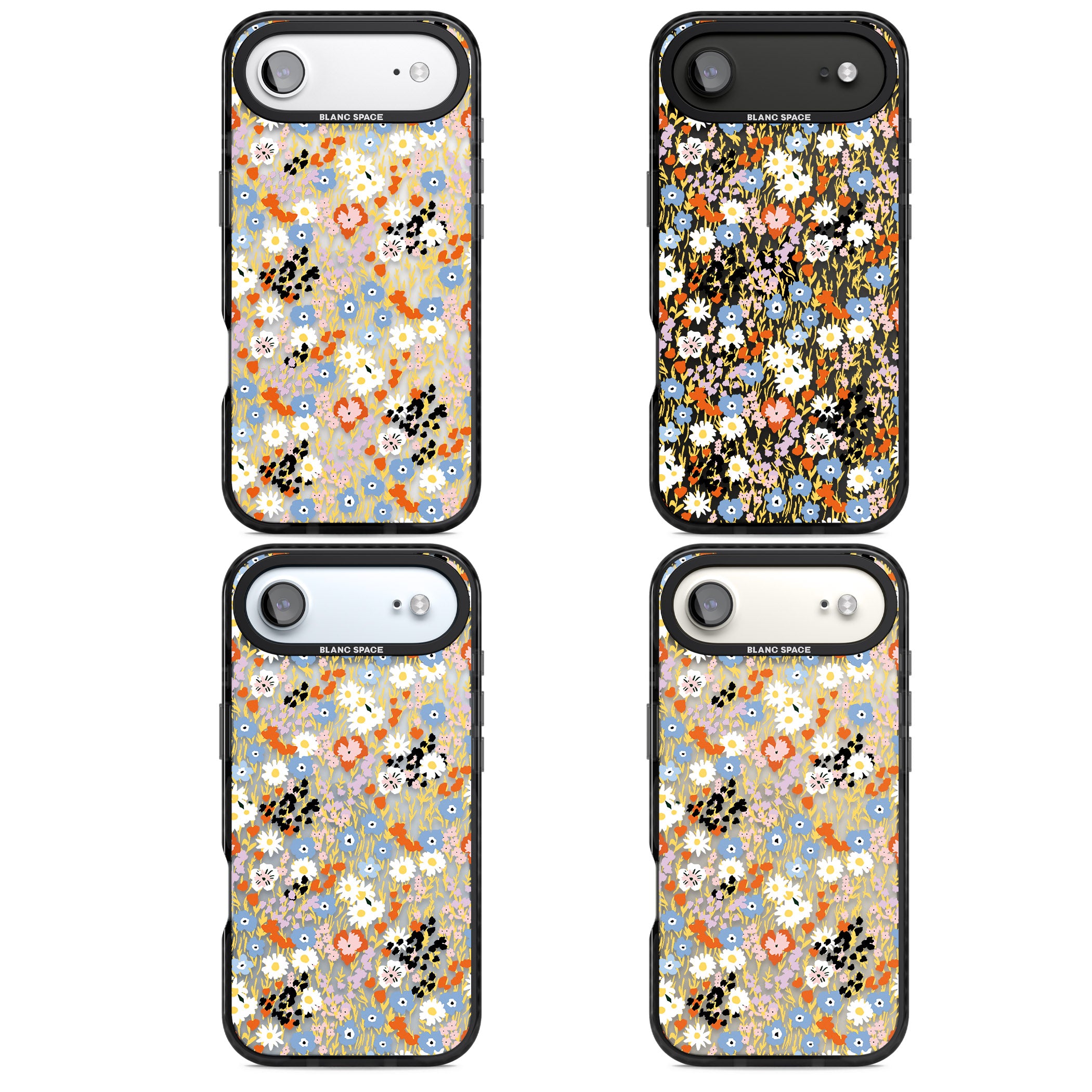 Floral Delight: Vibrant Blooms iPhone 17 Air Impact Black Phone Case APT Impact Protection