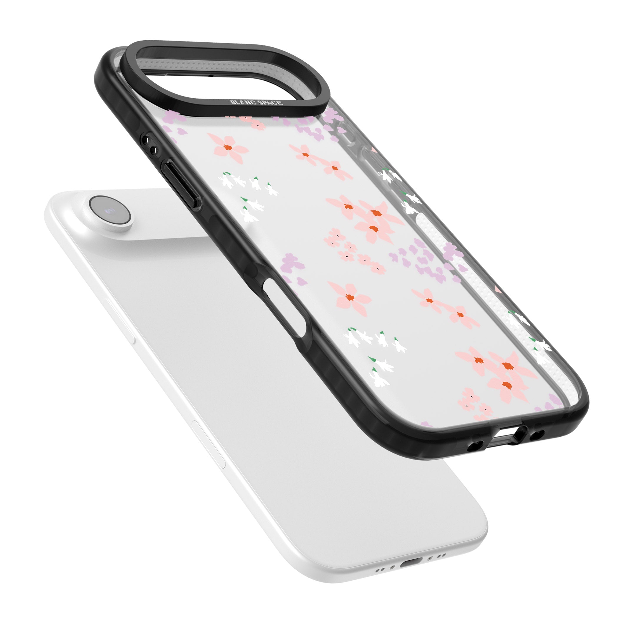 Pink & Purple Flower Mix iPhone 17 Air Impact Black Phone Case Colours