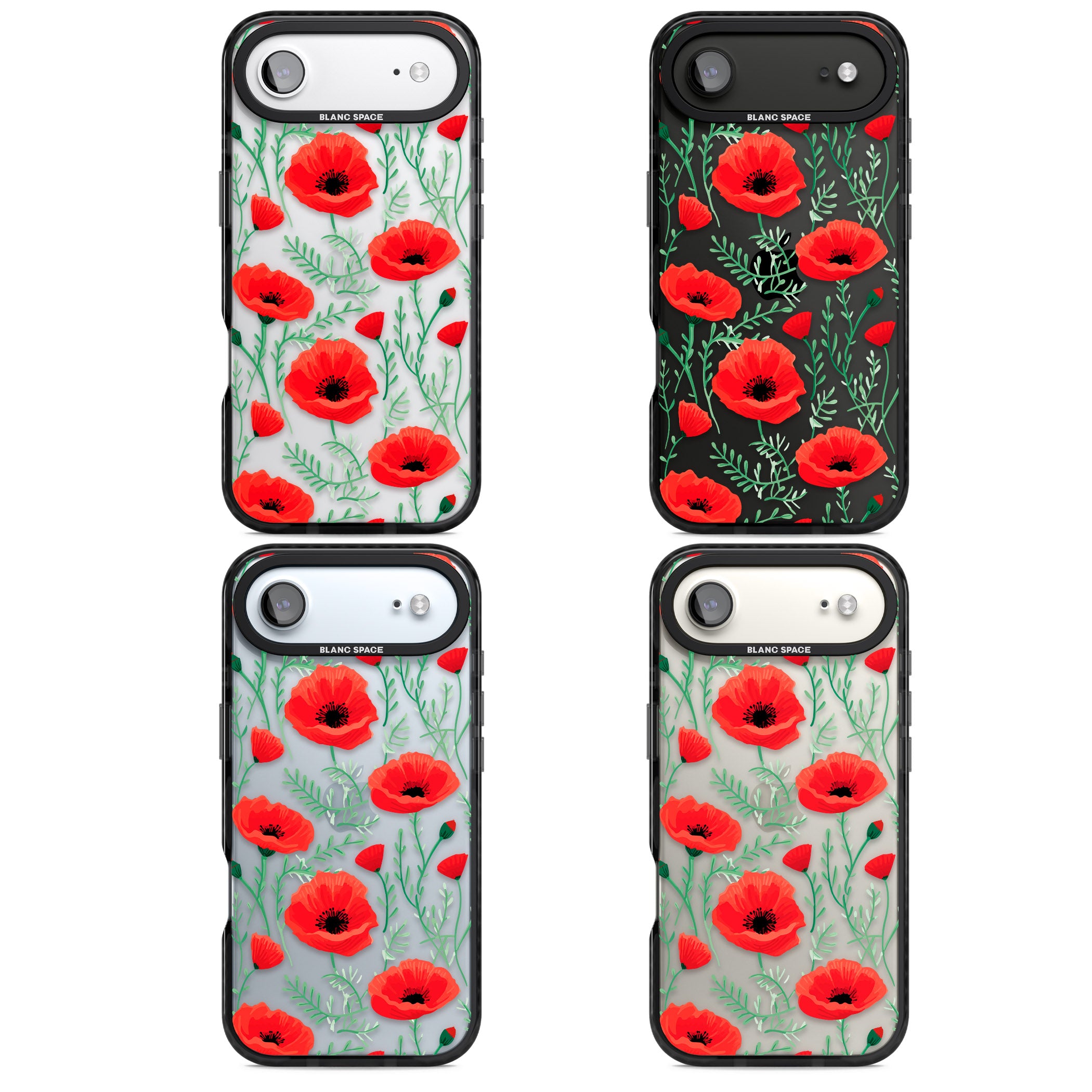 Poppy Garden iPhone 17 Air Impact Black Phone Case APT Impact Protection