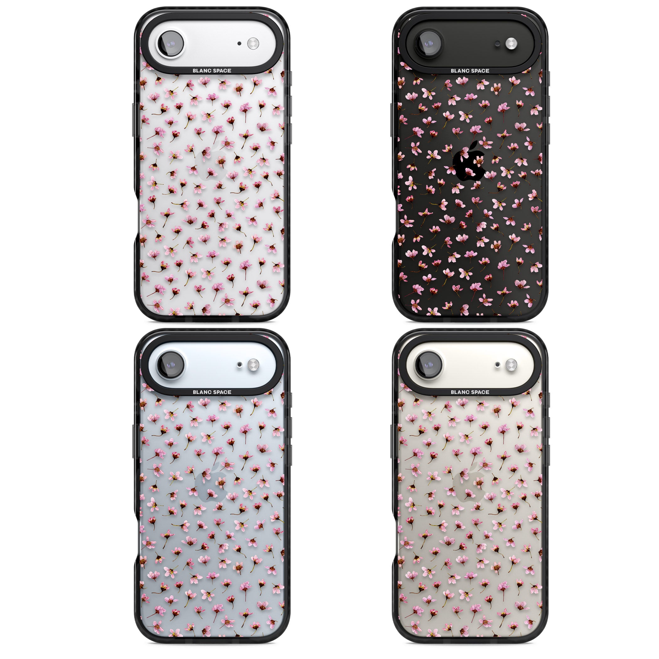 Pink Blossom iPhone 17 Air Impact Black Phone Case APT Impact Protection