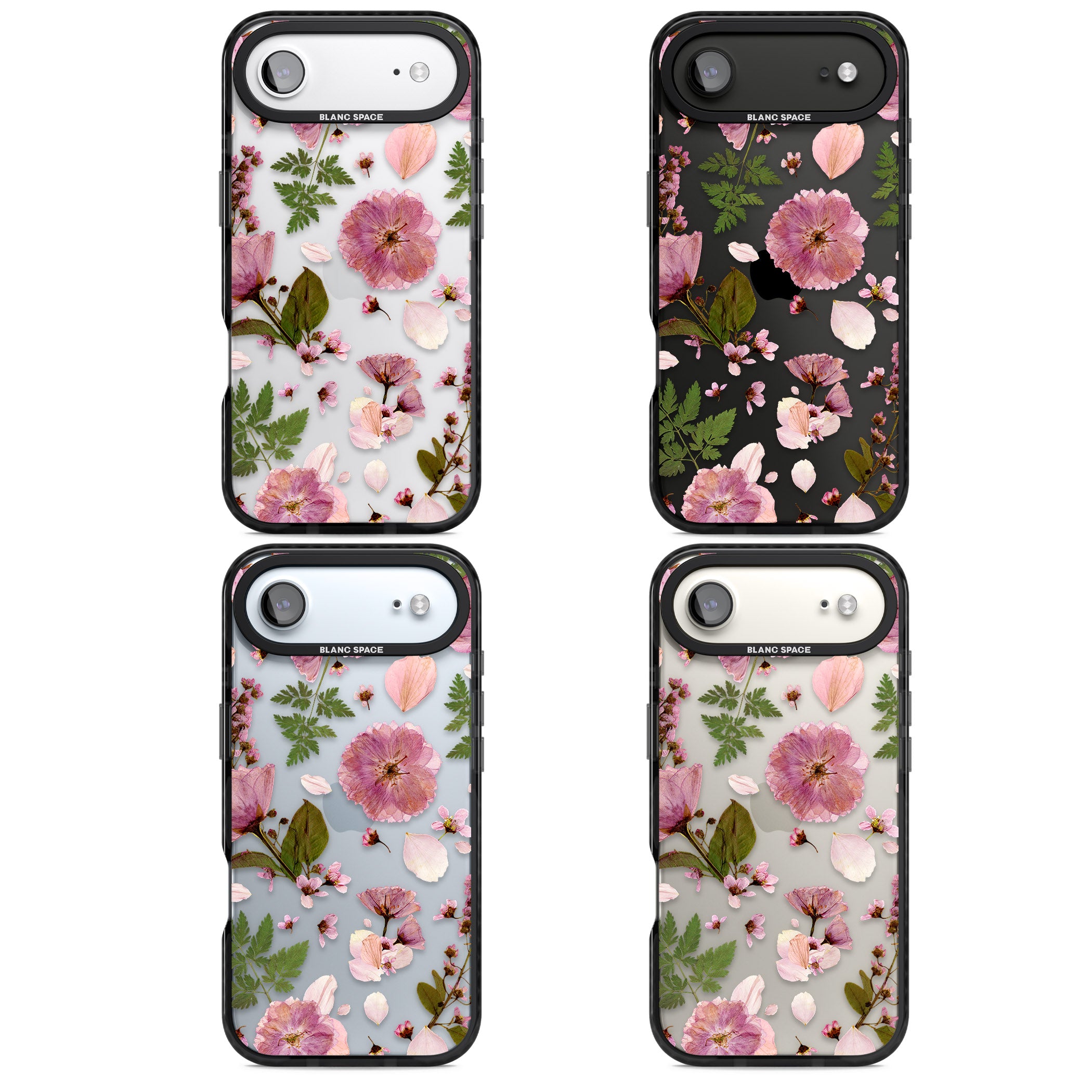 Blossom Bouquet iPhone 17 Air Impact Black Phone Case APT Impact Protection