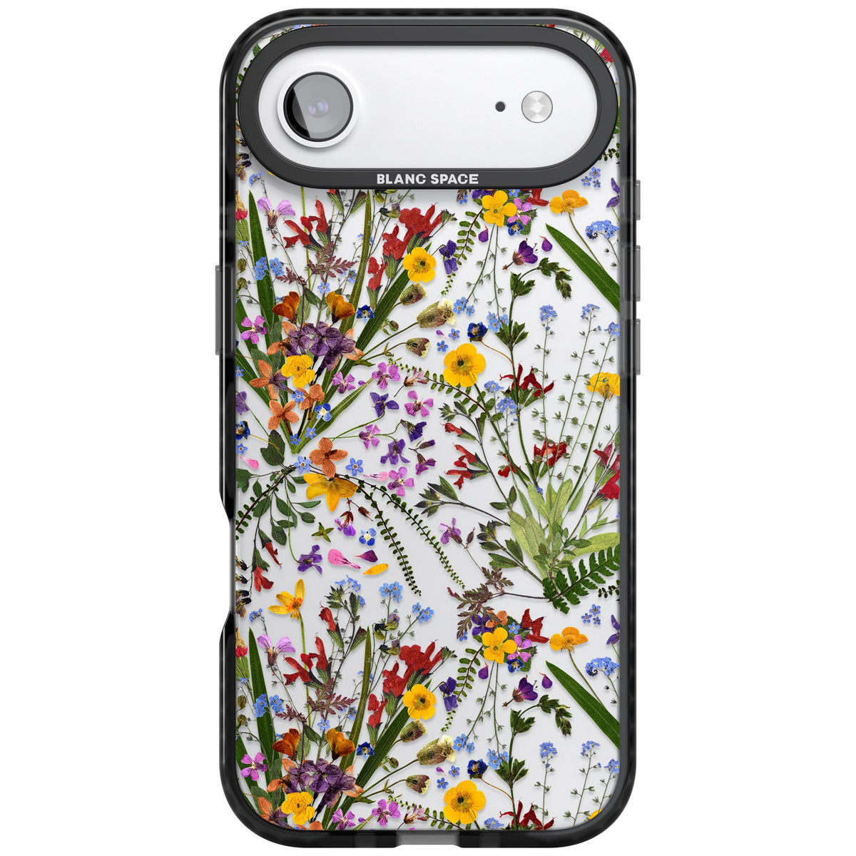 Wildflowers & Leaves iPhone Air Impact Black Phone Case front