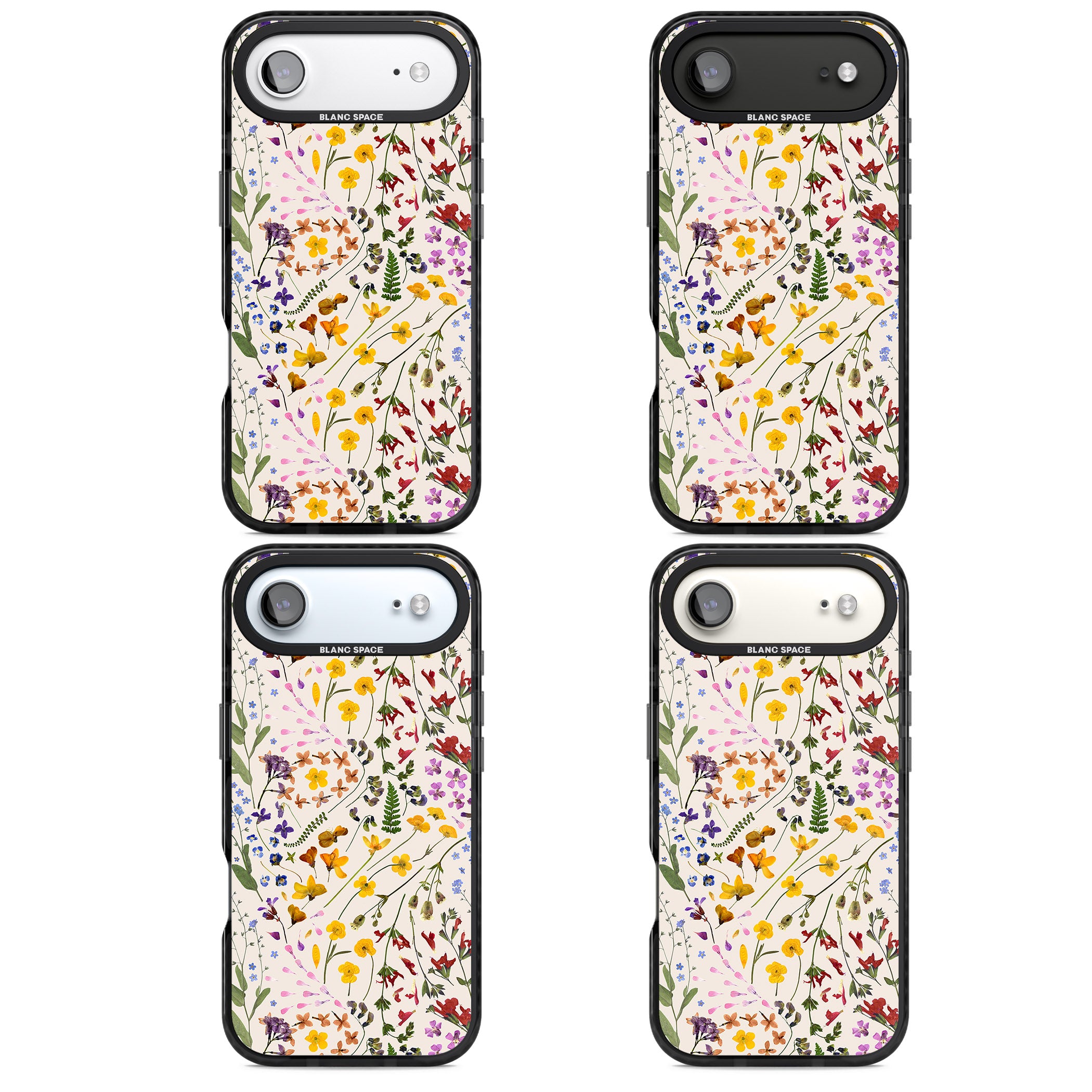 Wildflower Bouquet Cream iPhone 17 Air Impact Black Phone Case APT Impact Protection