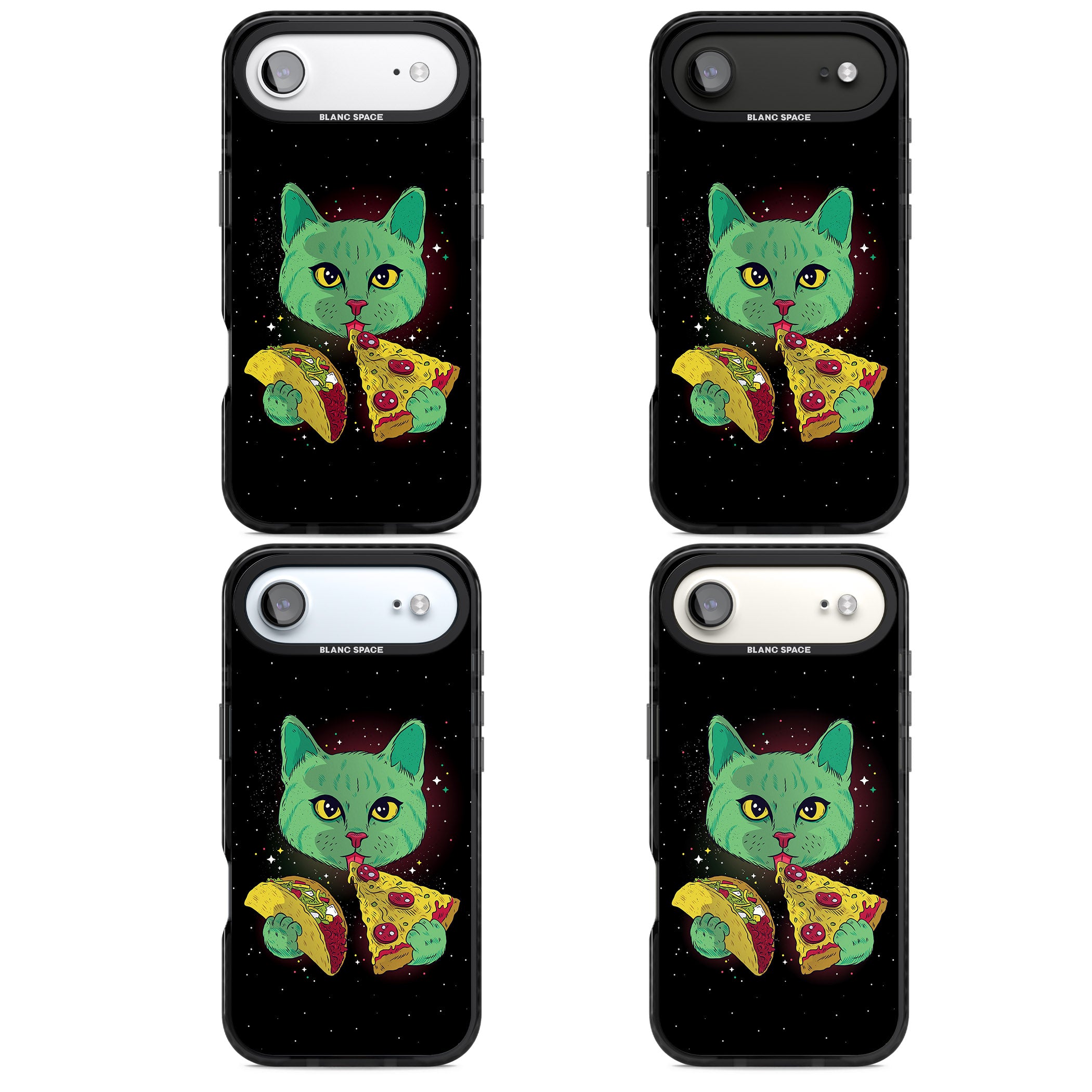 Pizza Purr iPhone 17 Air Impact Black Phone Case APT Impact Protection