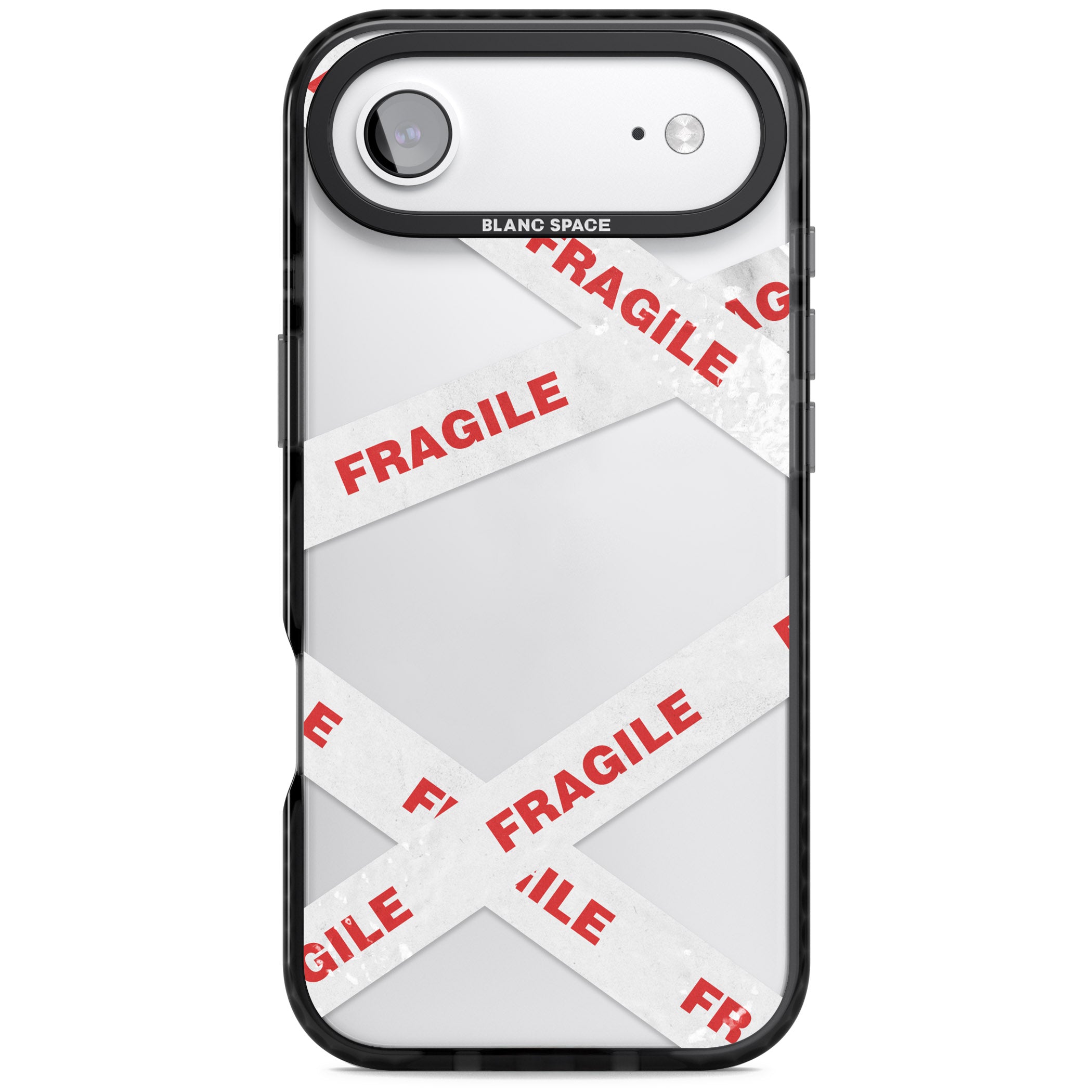 Fragile Tape iPhone 17 Air Impact Black Phone Case