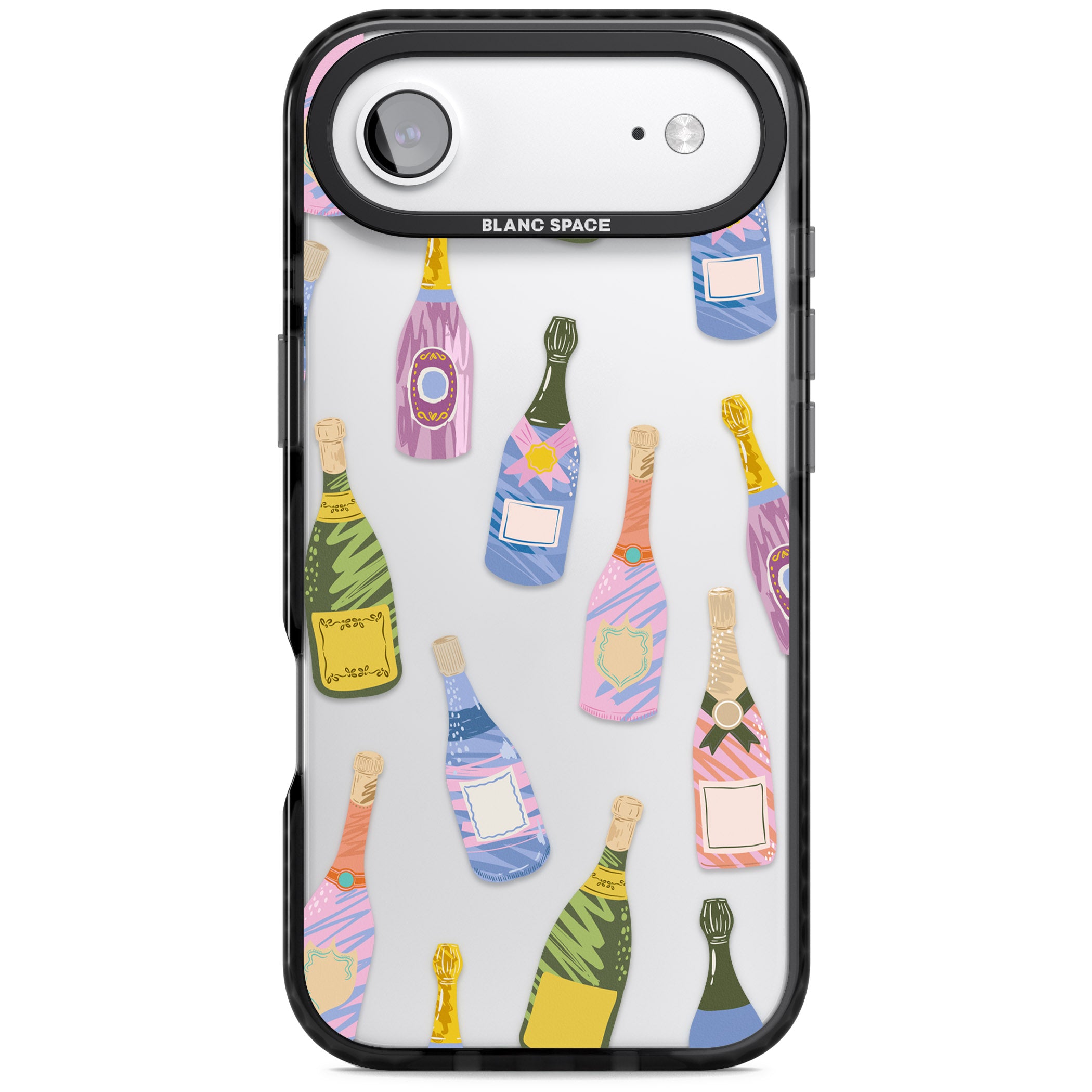 Champagne Pattern iPhone 17 Air Impact Black Phone Case