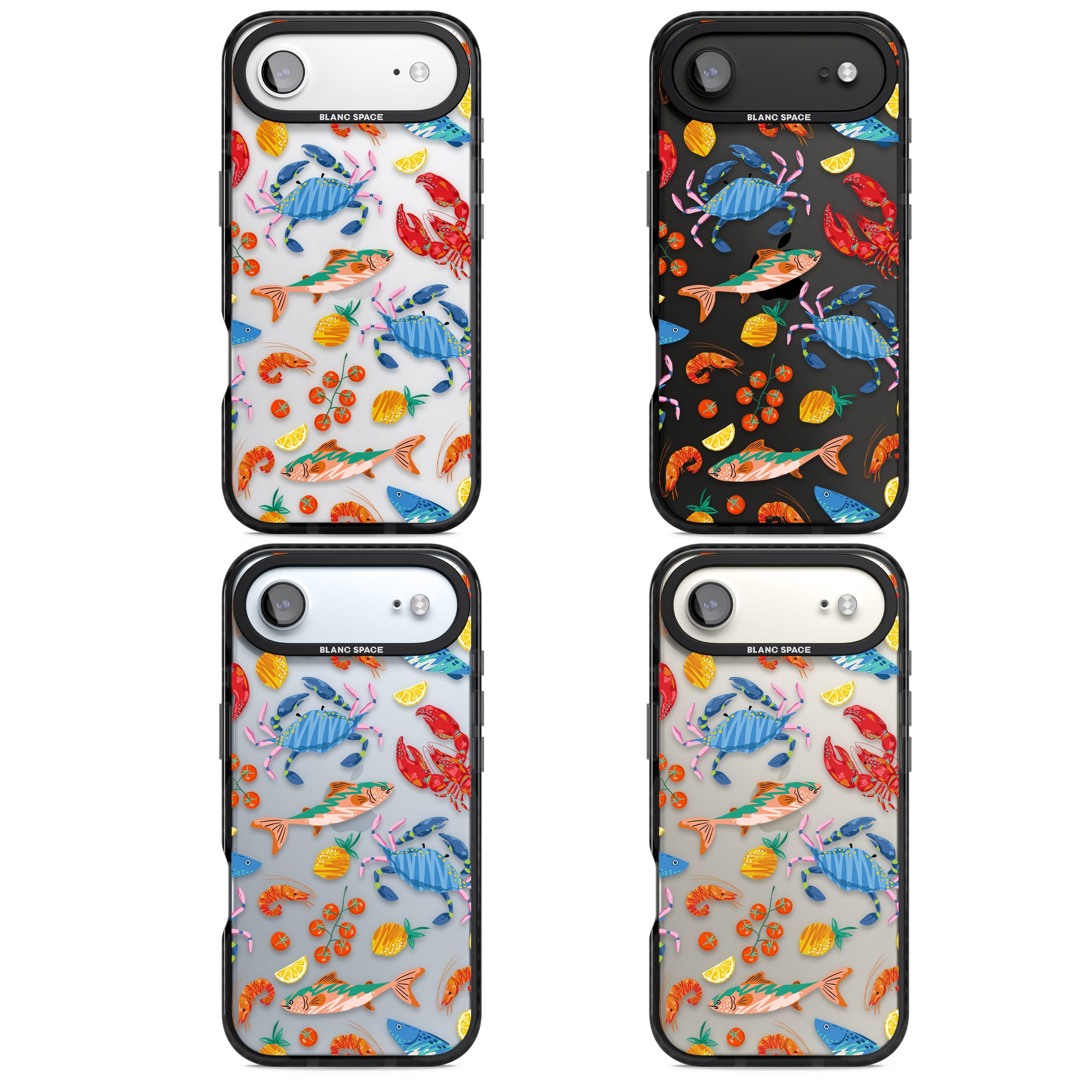 Vibrant Sealife iPhone 17 Air Impact Black Phone Case APT Impact Protection