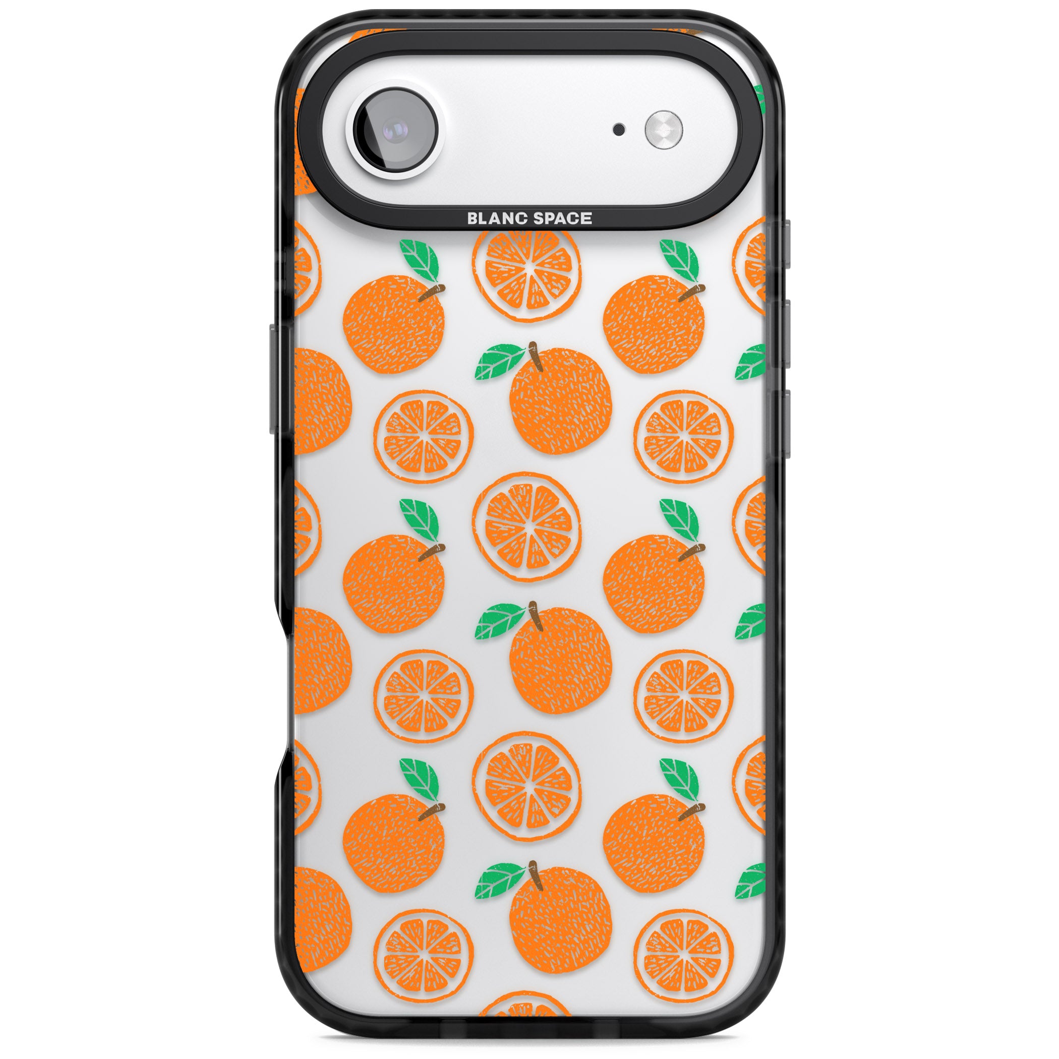 Orange Pattern iPhone 17 Air Impact Black Phone Case