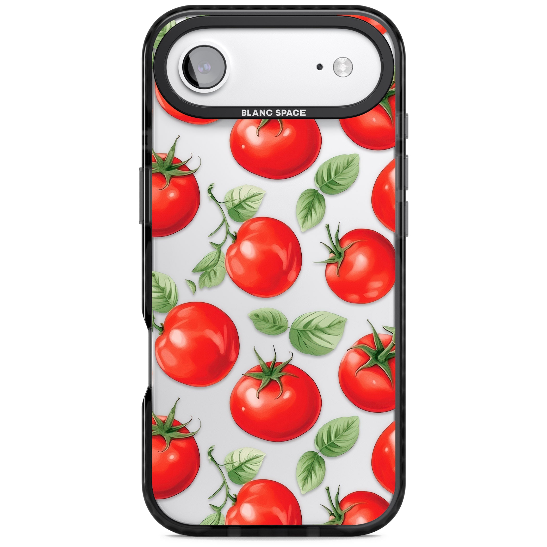 Tomato Pattern iPhone 17 Air Impact Black Phone Case