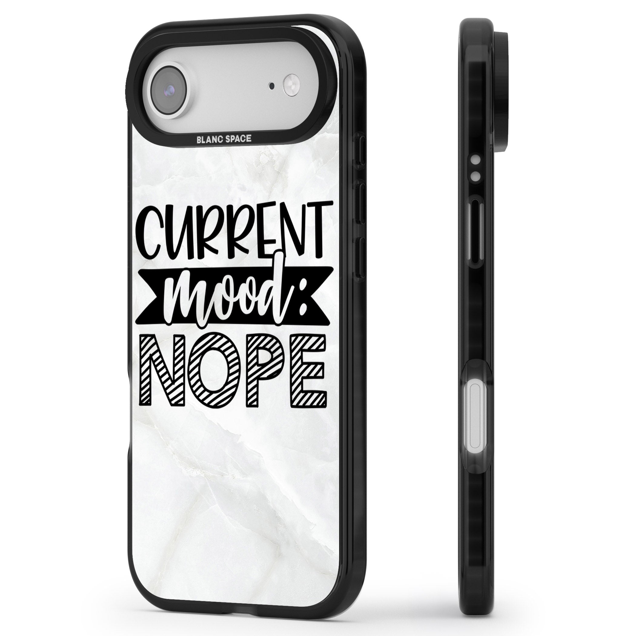 Current Mood Nope iPhone 17 Air Impact Black Phone Case Side Profile