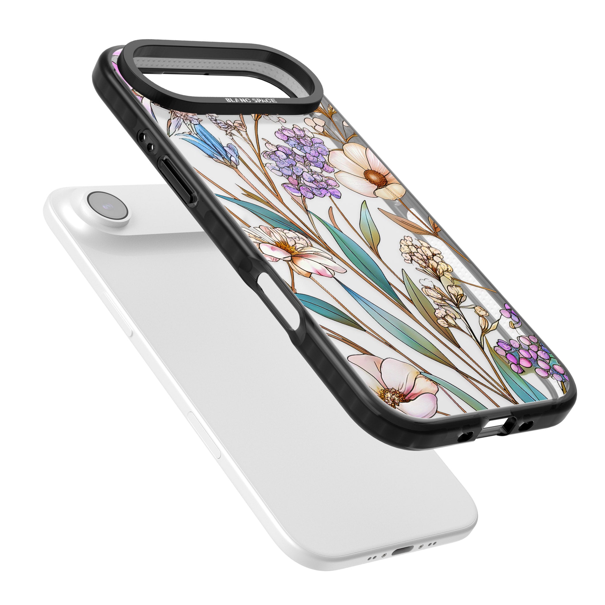 Glass Wildflower Mix iPhone 17 Air Impact Black Phone Case Colours
