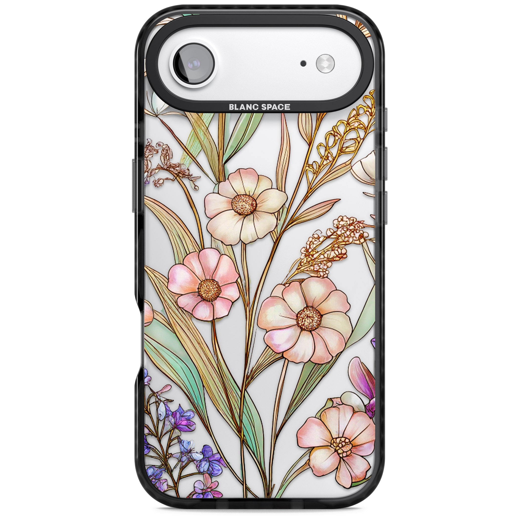 Glass Spring Flowers iPhone 17 Air Impact Black Phone Case