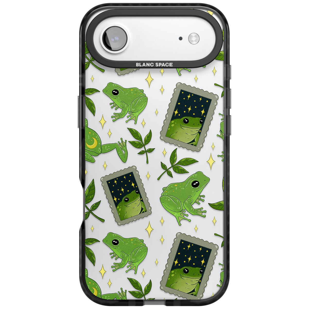 Starry Frog Stamps iPhone Air Impact Black Phone Case front