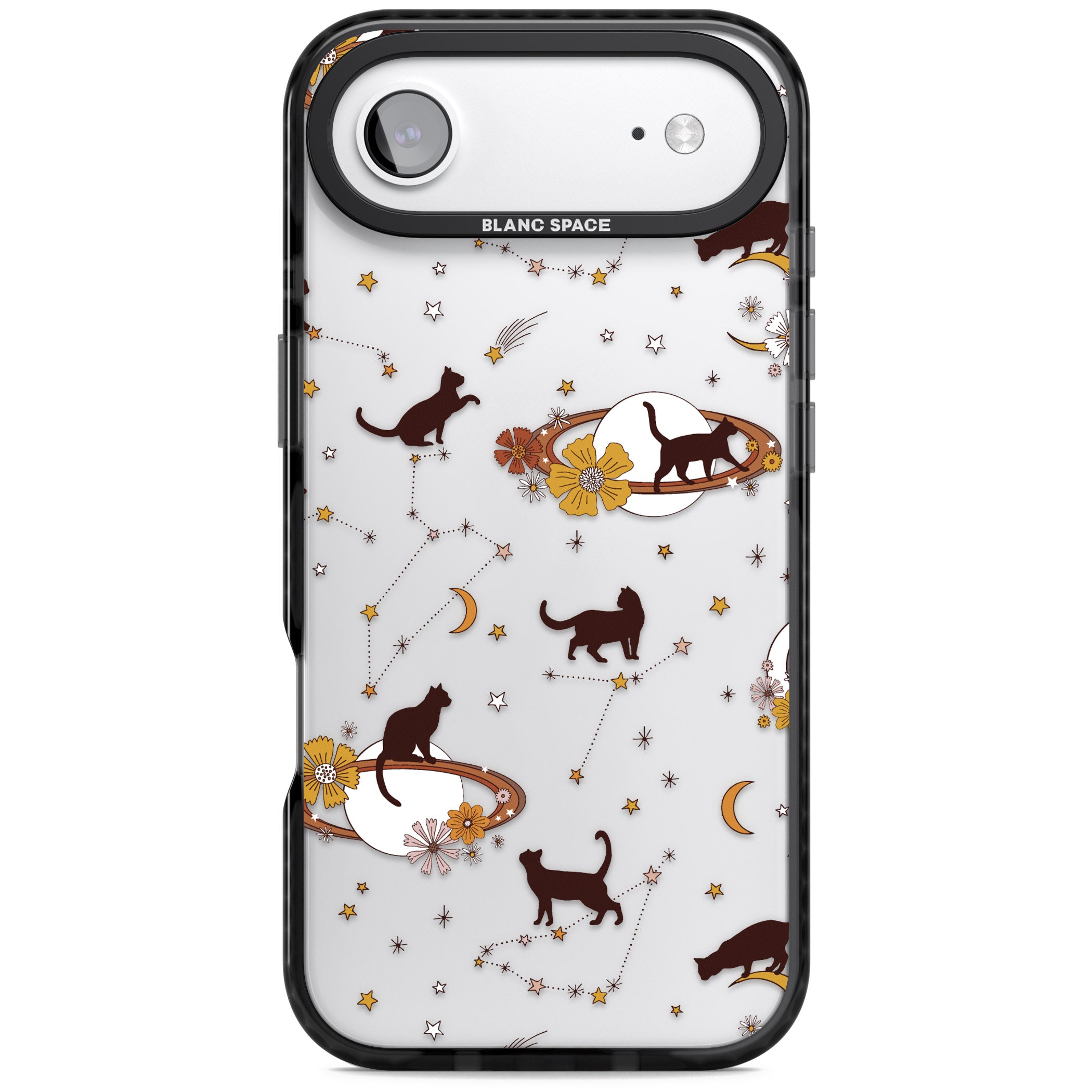 Halloween Cats And Astrology iPhone 17 Air Impact Black Phone Case
