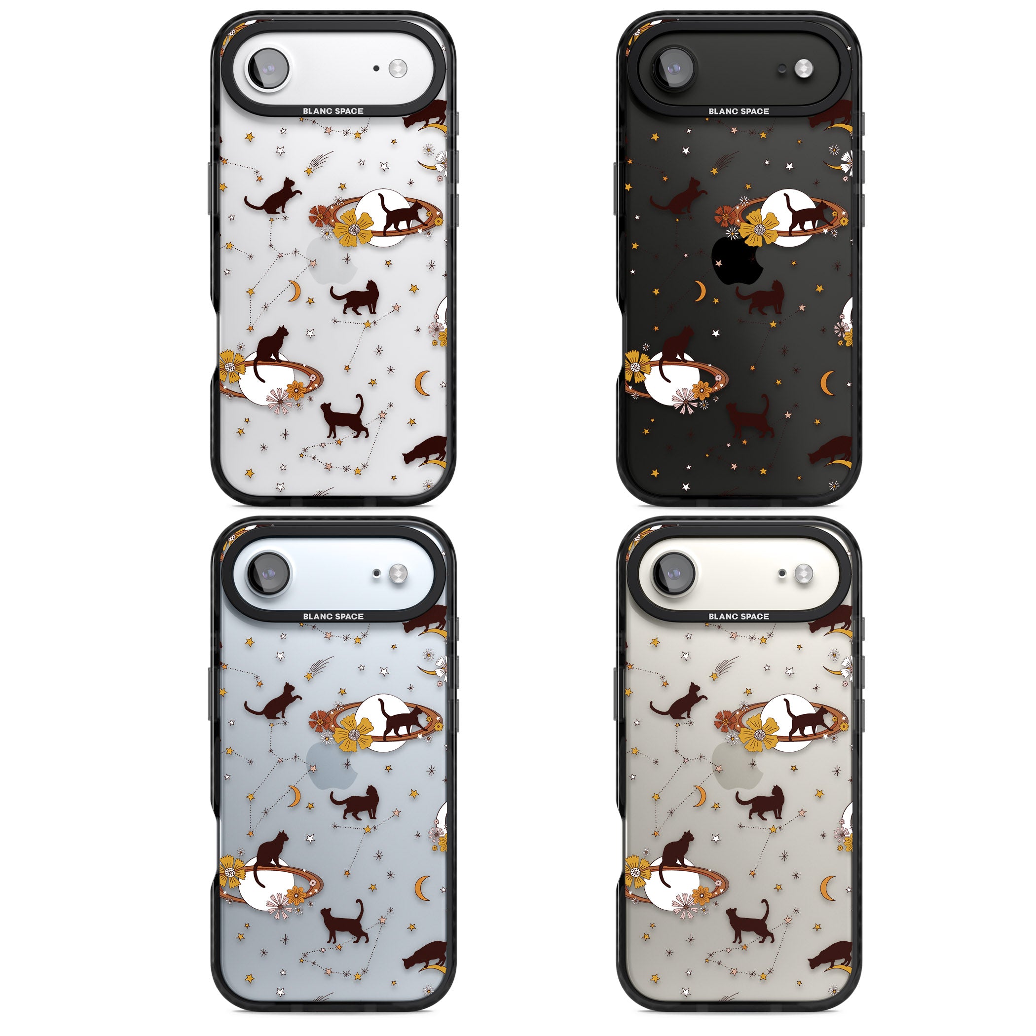 Halloween Cats And Astrology iPhone 17 Air Impact Black Phone Case APT Impact Protection