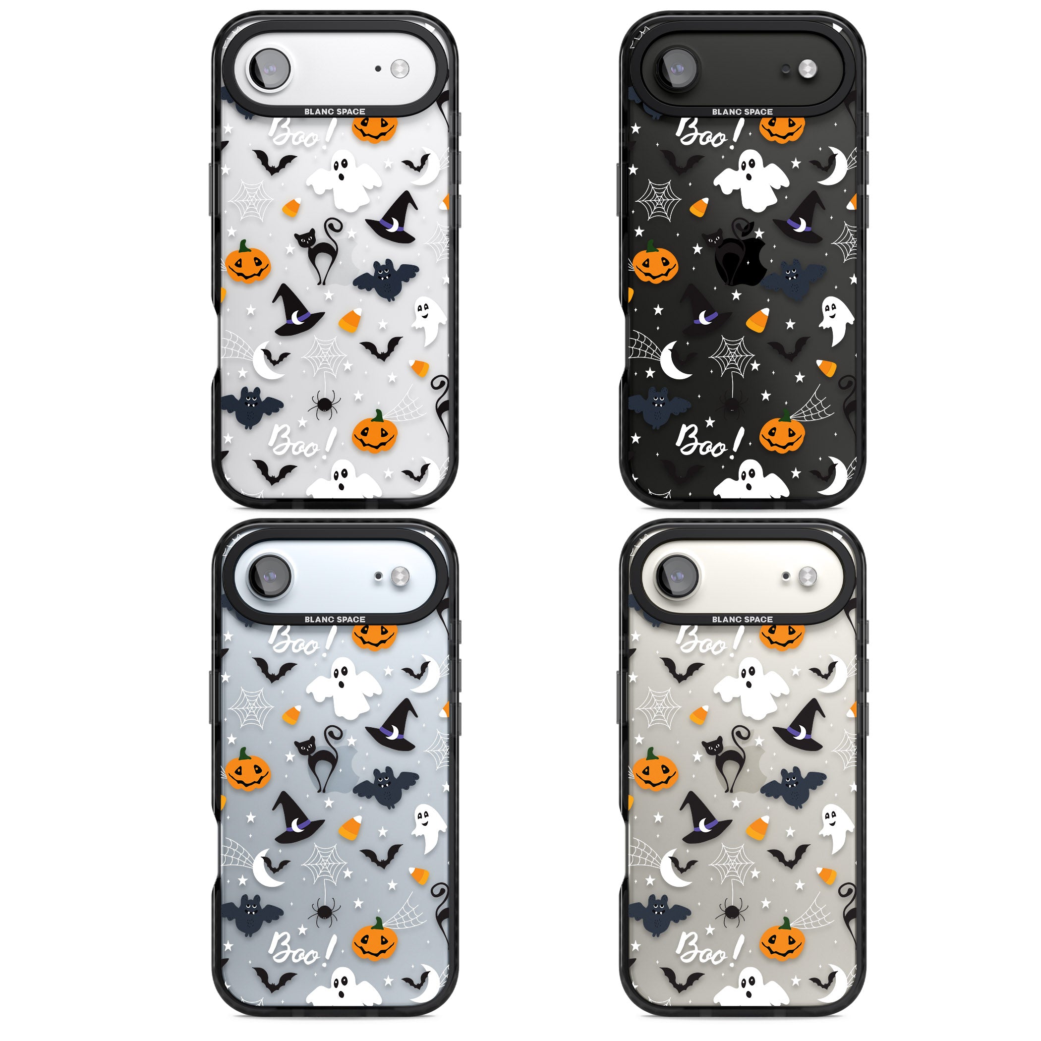 Halloween Mix Pattern iPhone 17 Air Impact Black Phone Case APT Impact Protection