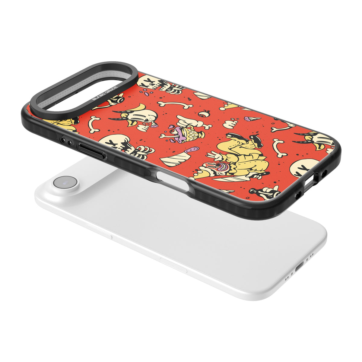 Crimson Carnival iPhone Air Impact Black Phone Case angled