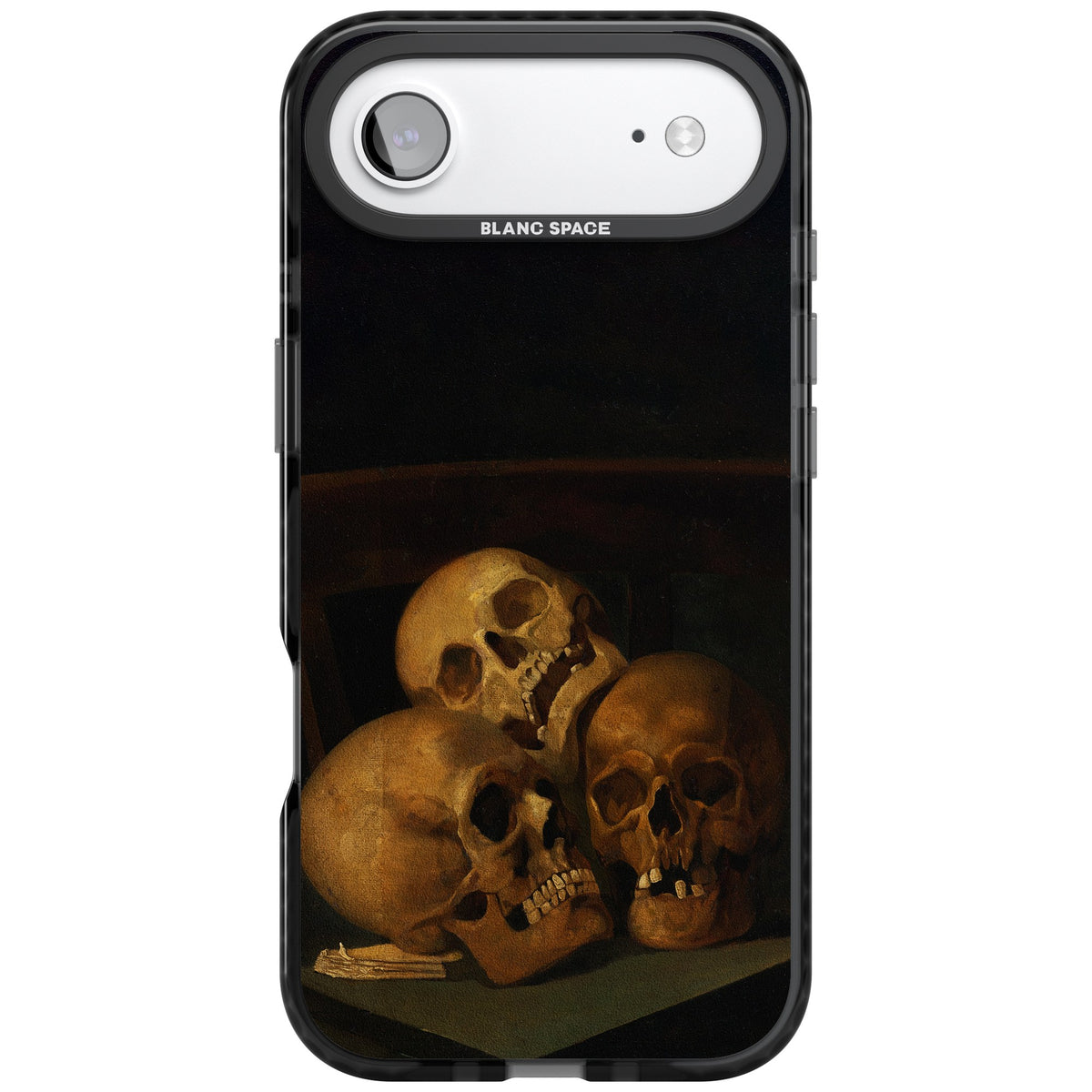Still Life Of Three Skulls iPhone Air Impact Black Phone Case front