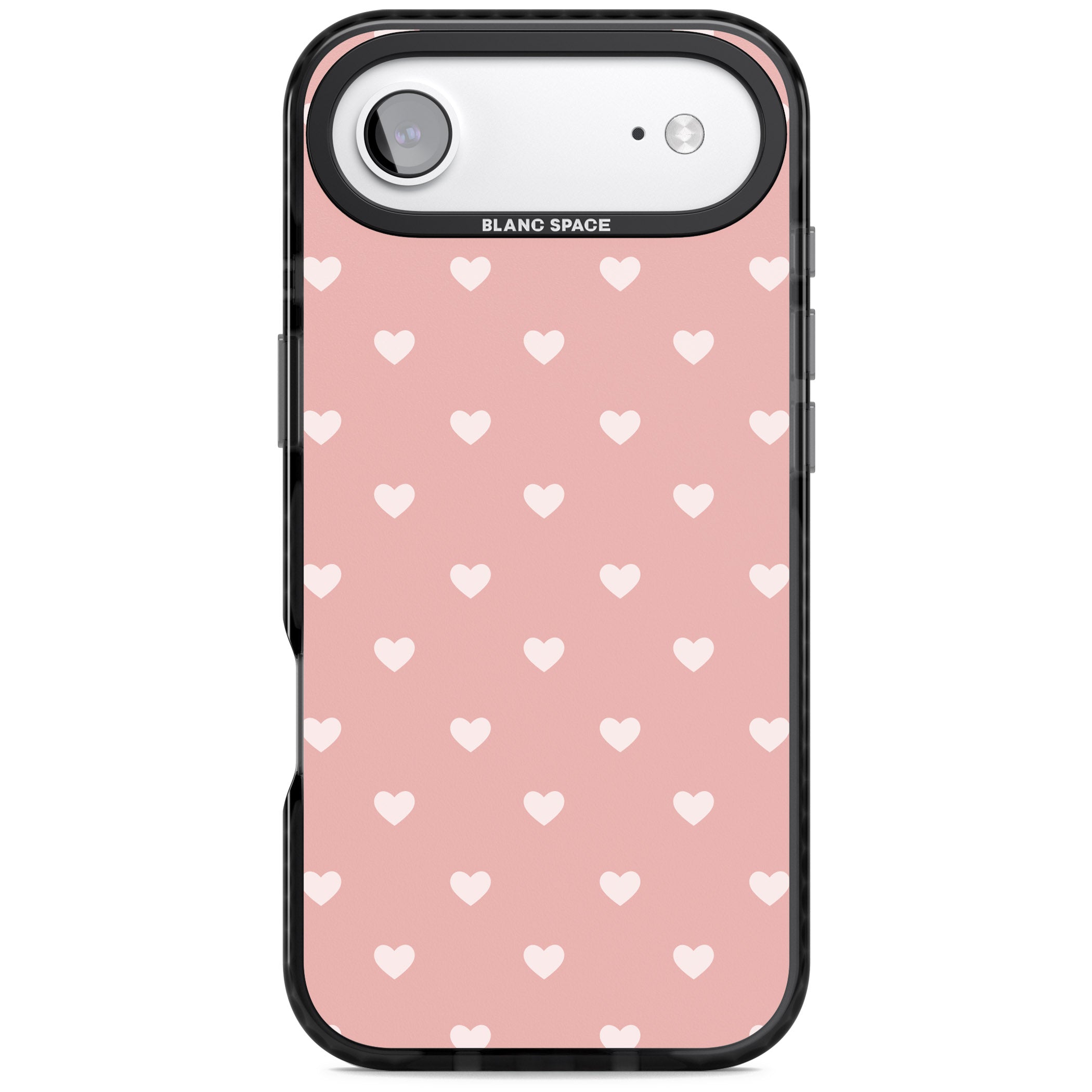 Small Heart Pattern: Pink iPhone 17 Air Impact Black Phone Case