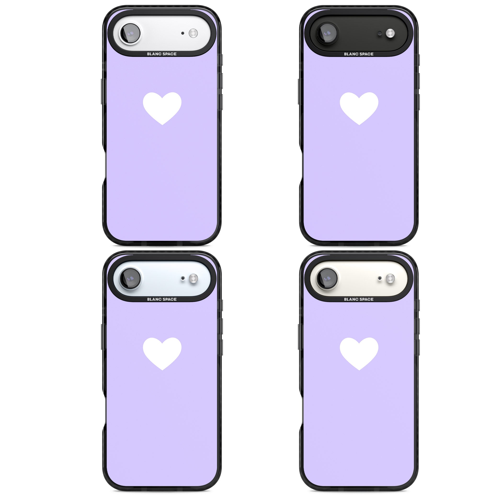 Pale Purple Heart iPhone 17 Air Impact Black Phone Case APT Impact Protection